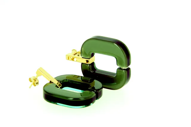 Xavier Derome BO 01 C259 boucles d'oreilles acétate percées