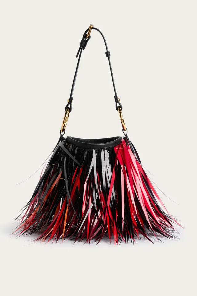 Emilio Pucci Bags Capriccio sac orange noir brodé paillettes