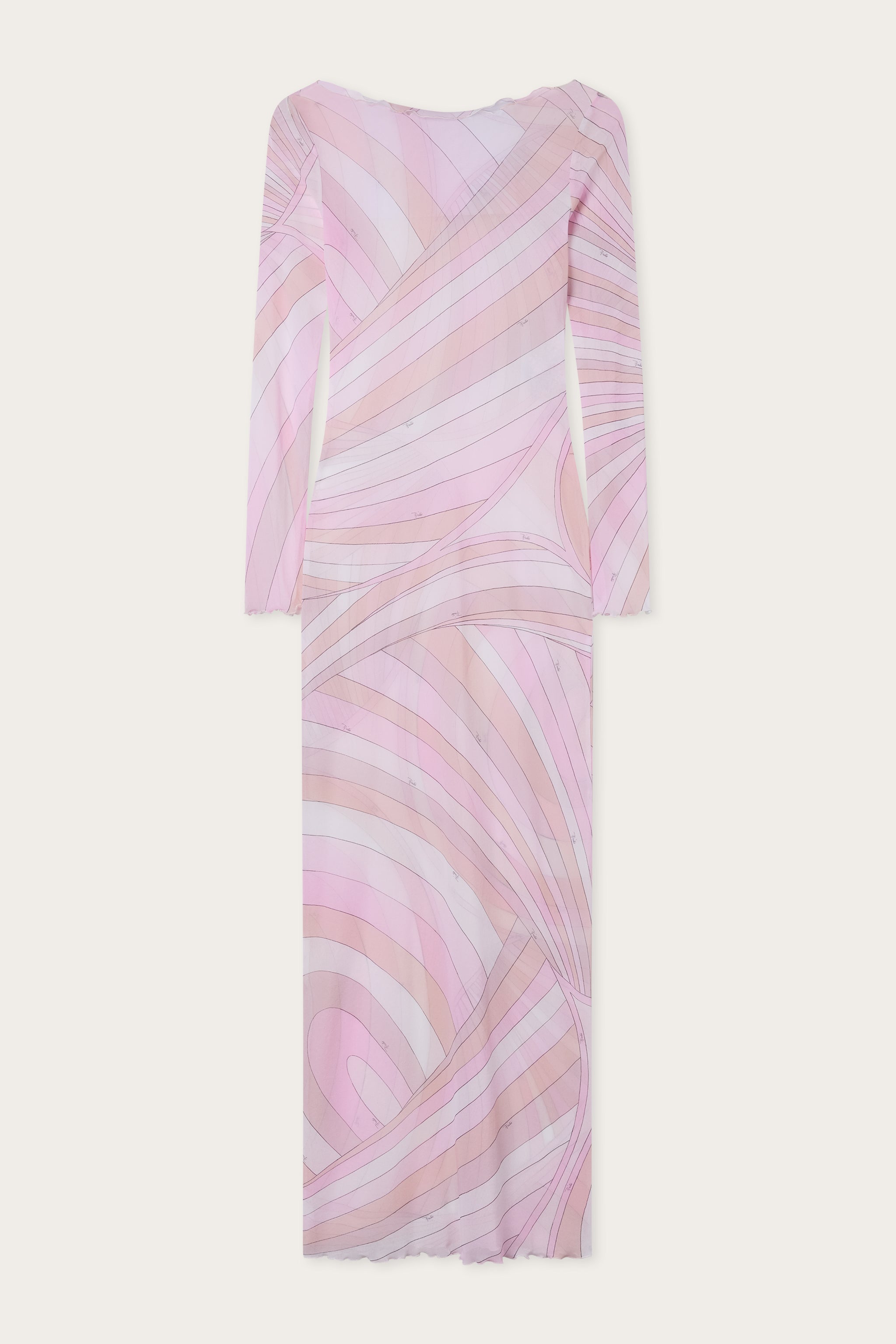 Emilio Pucci Iride robe tulle rose nude