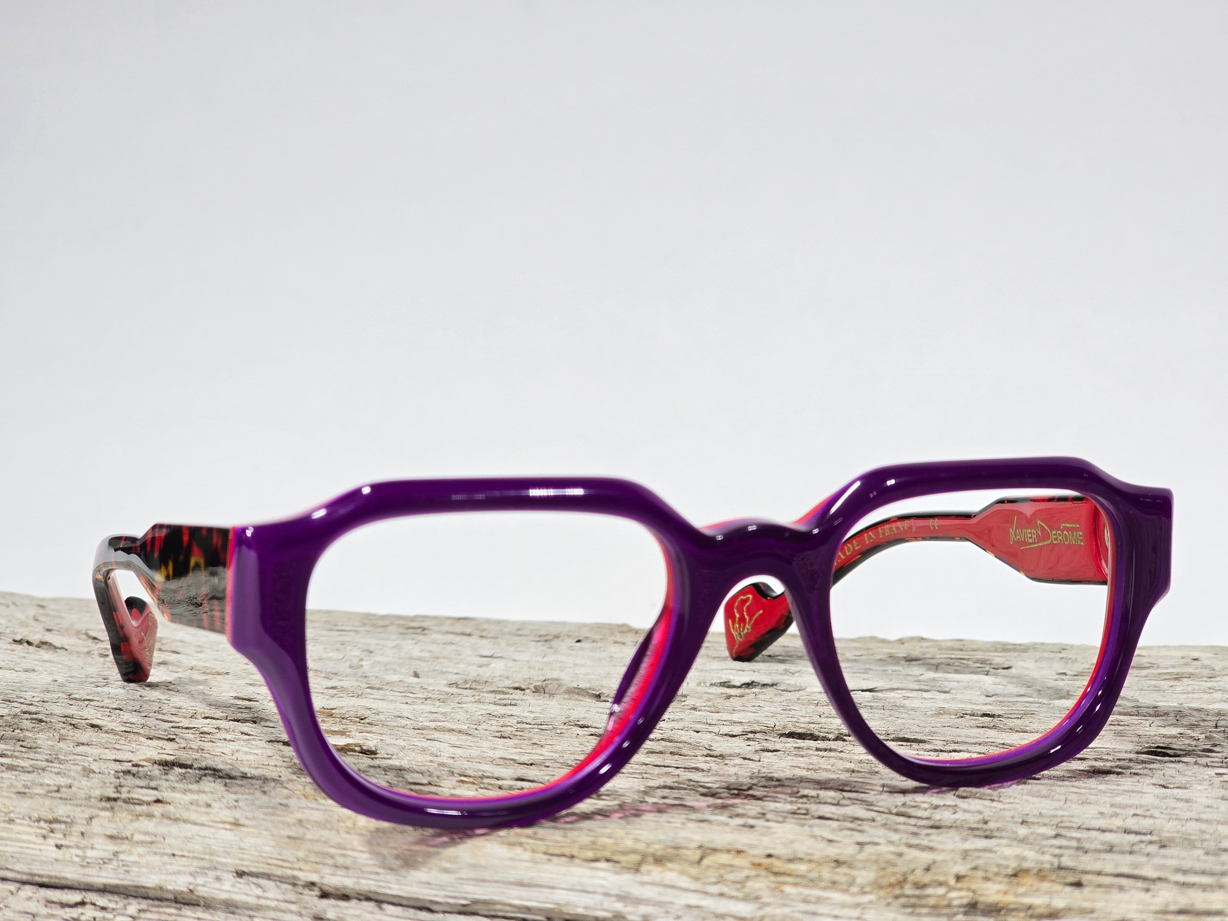 Xavier Derome Gabin C298 monture violette carrée