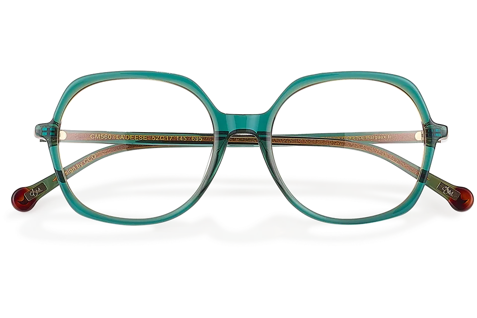 Clémence & Margaux Optiques La Déesse lunettes de vue vert tonneau