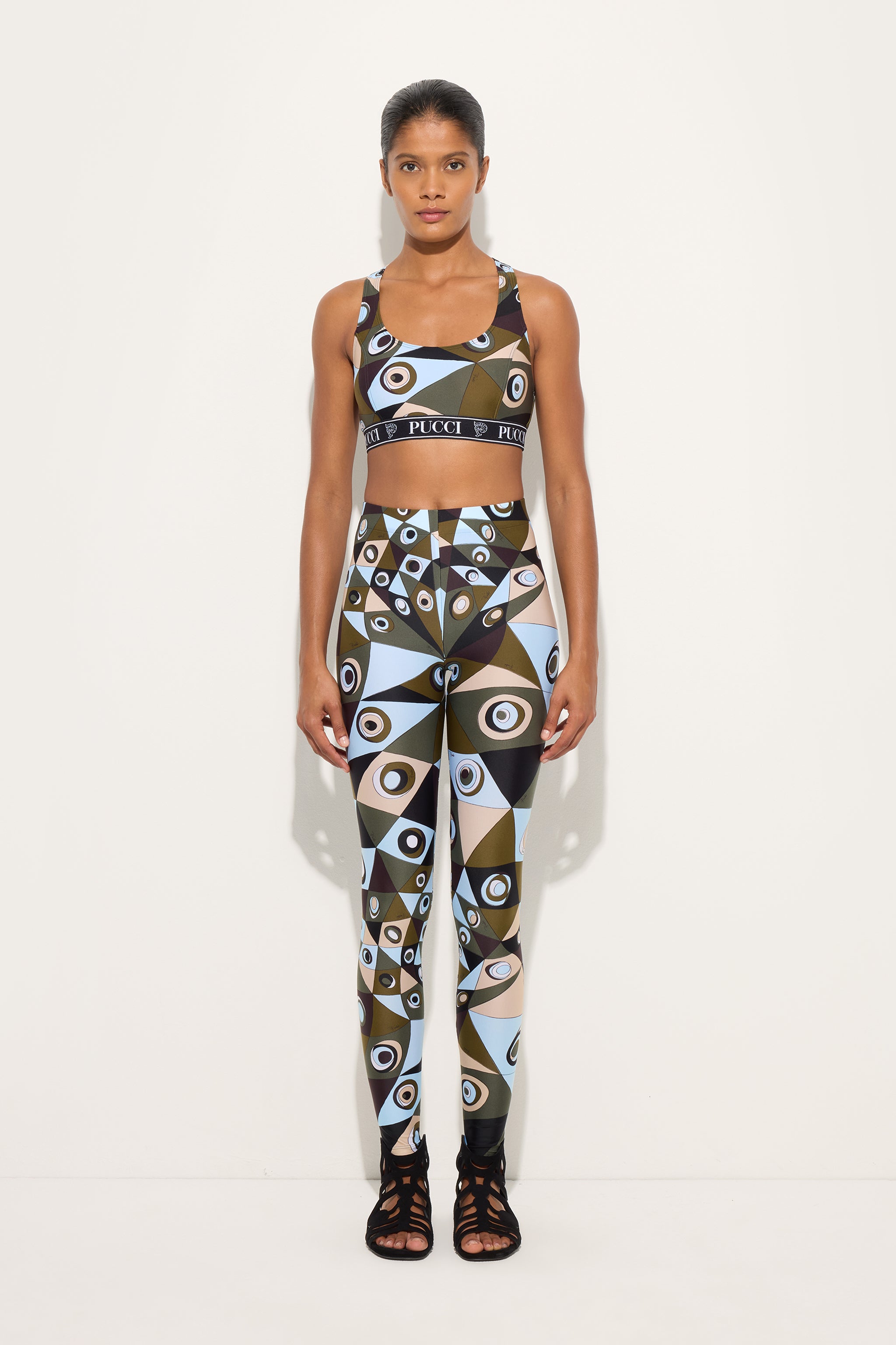 Emilio Pucci Occhi brassiere sport kaki bleu