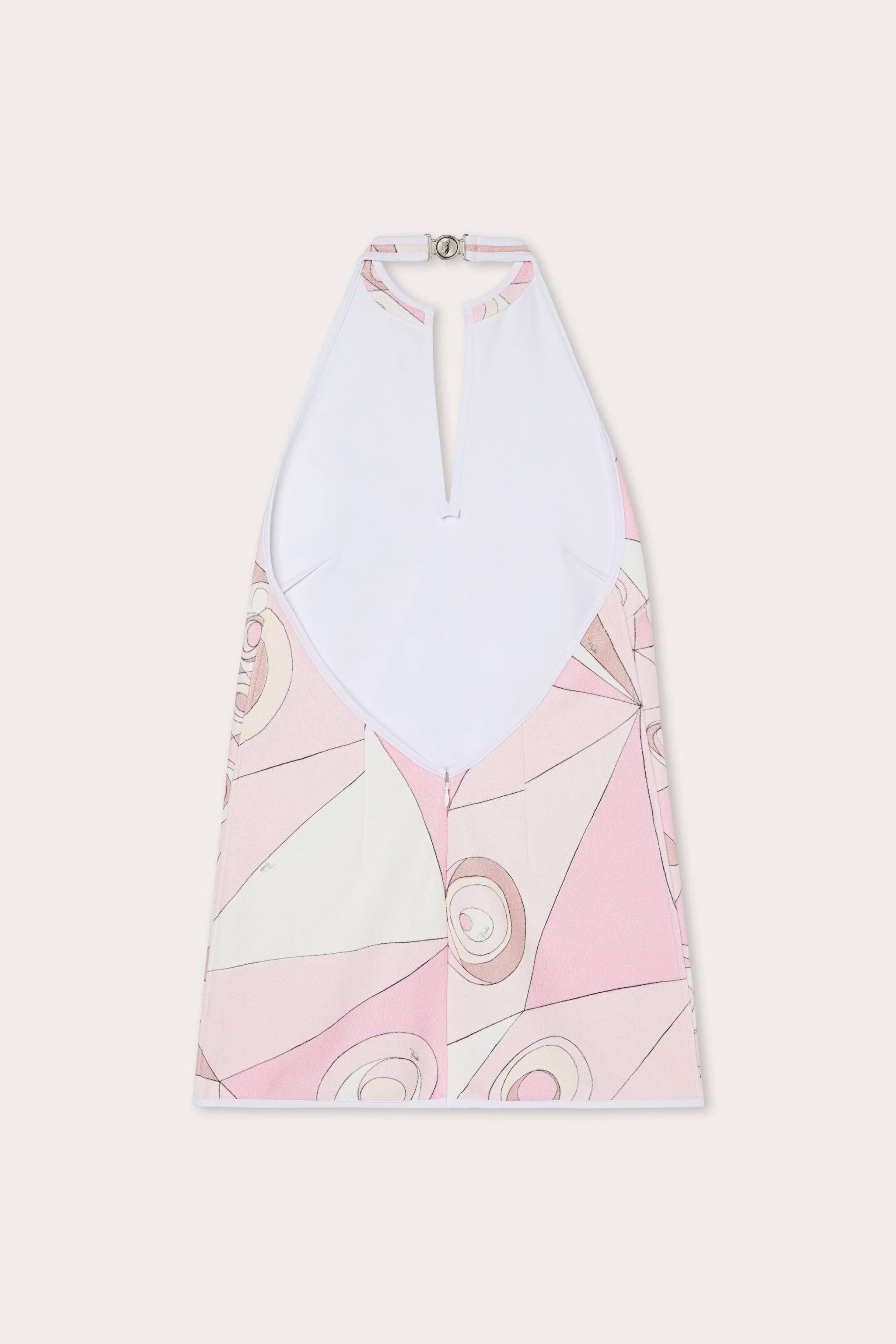 Emilio Pucci Iride robe courte rose/nude éponge