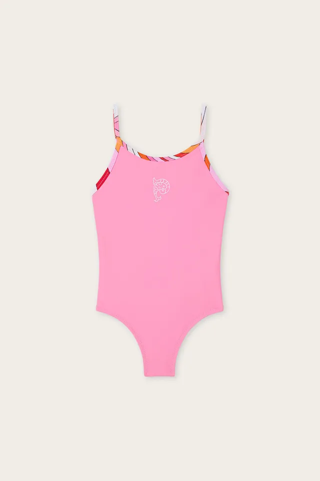 Emilio Pucci Poisson maillot 1 pièce rose lycra