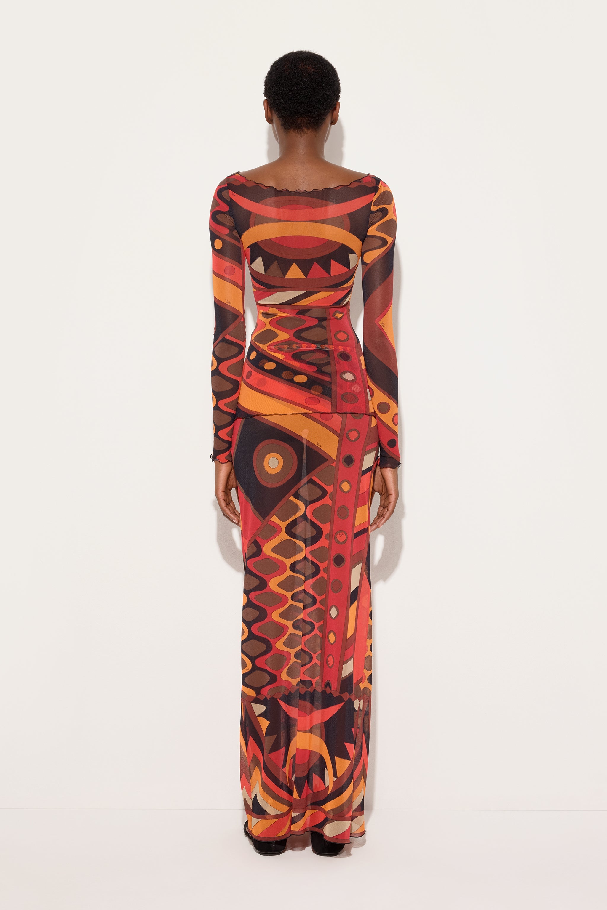 Emilio Pucci Skirts Gonna Lunga jupe tulle orange