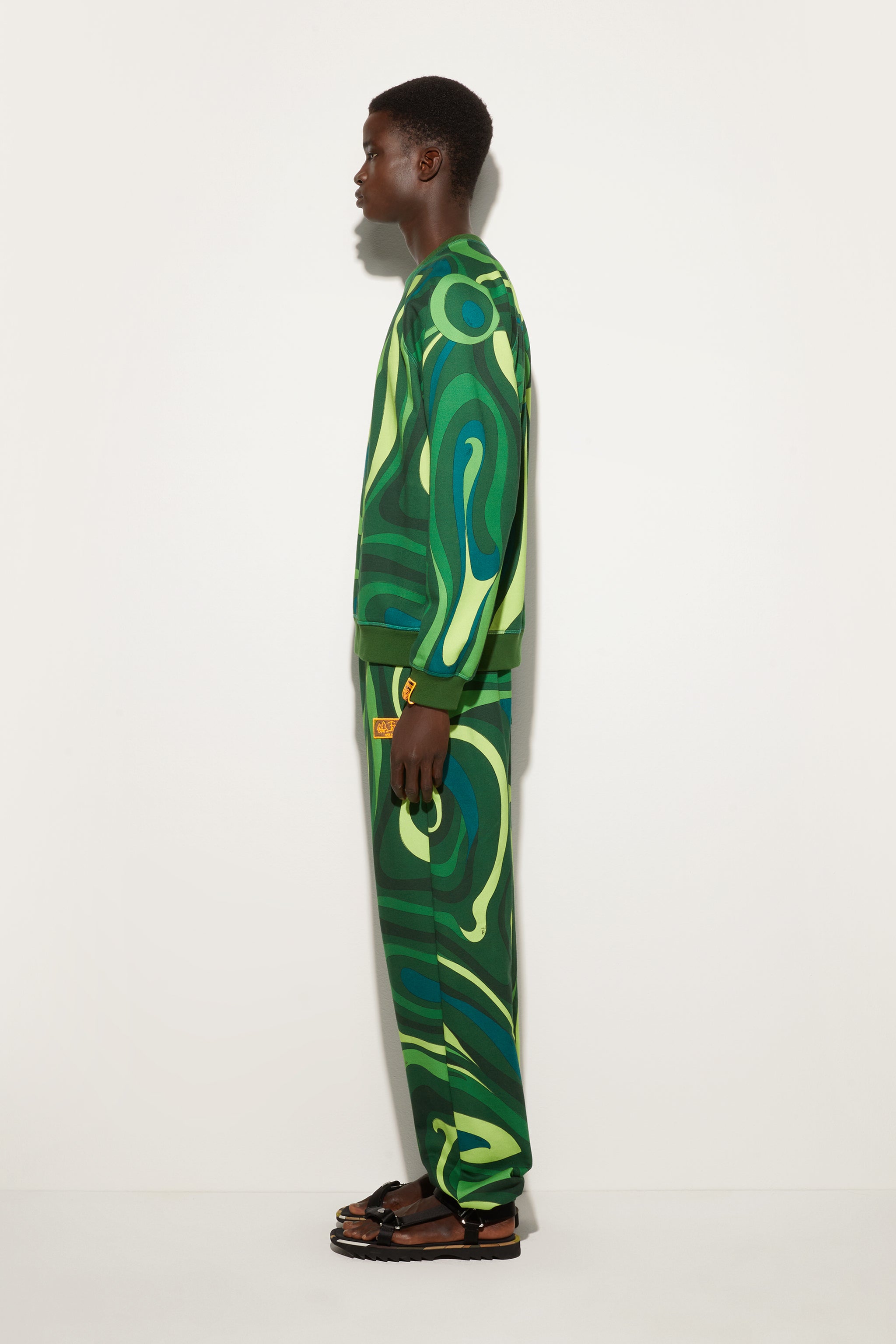 Emilio Pucci Man Ready To Wear sweat polaire marbre vert S