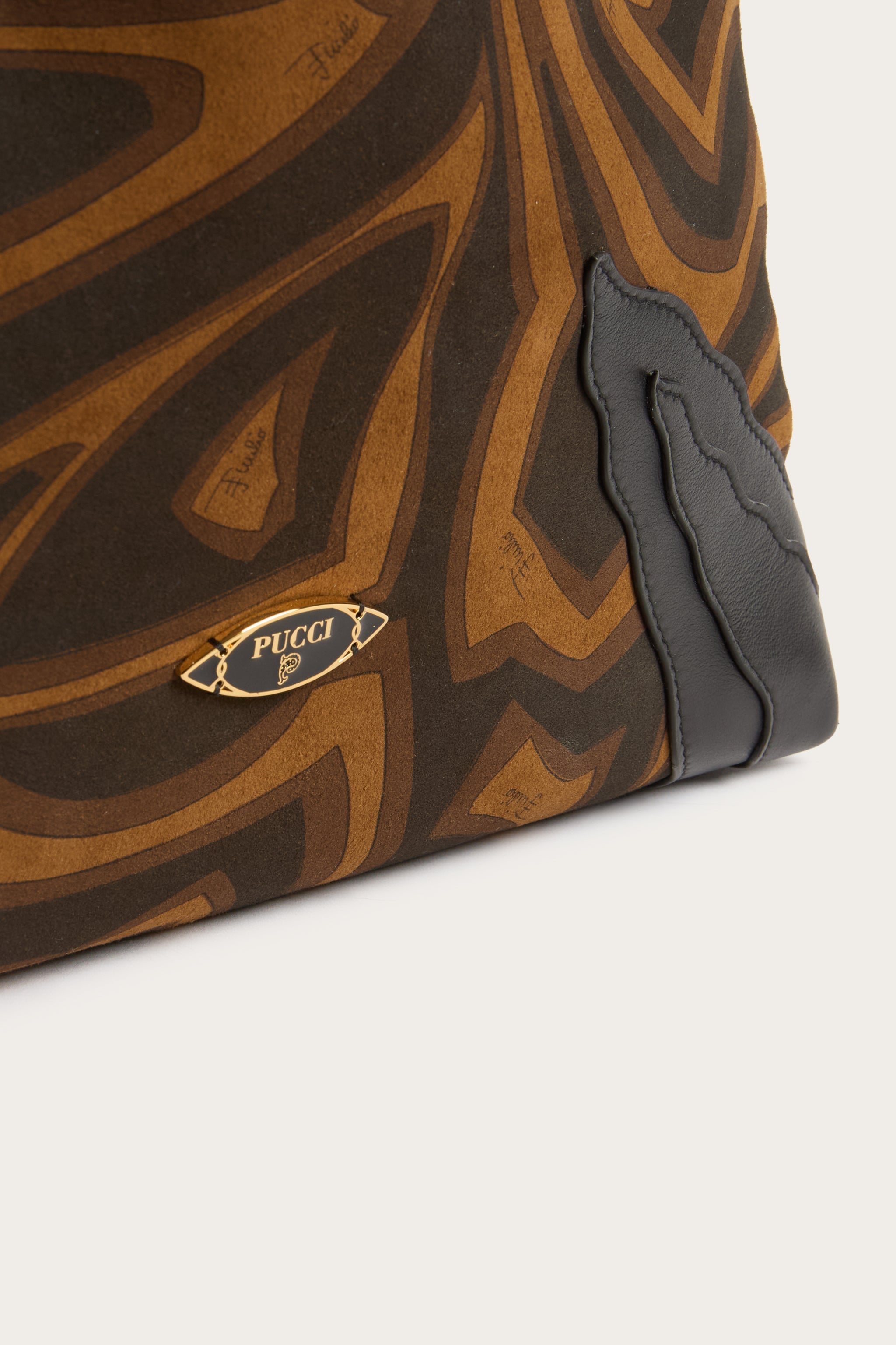 Emilio Pucci sac Hobo Palio daim noir or