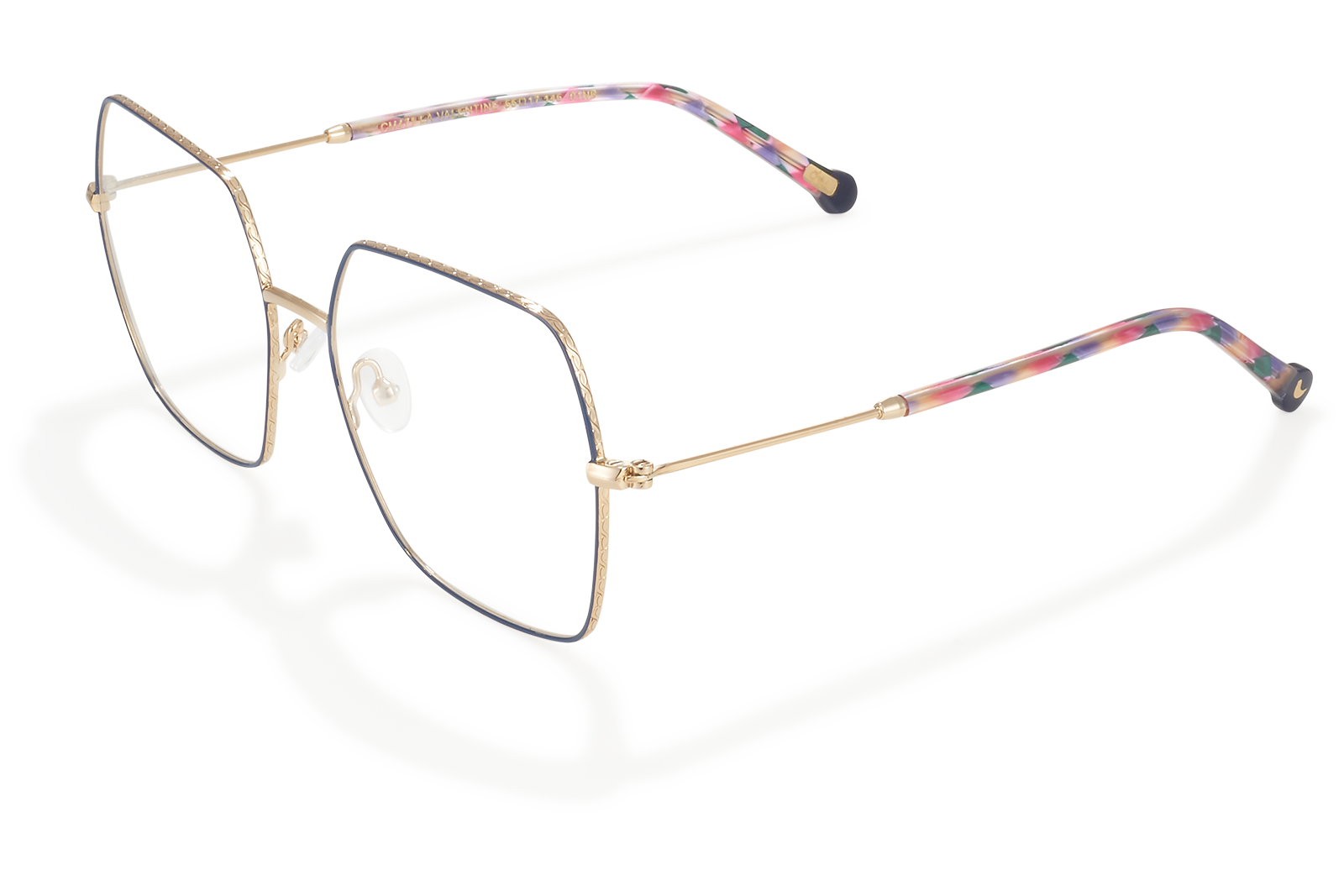 Clémence & Margaux La Valentine lunettes de vue Bleu marine hexagonale