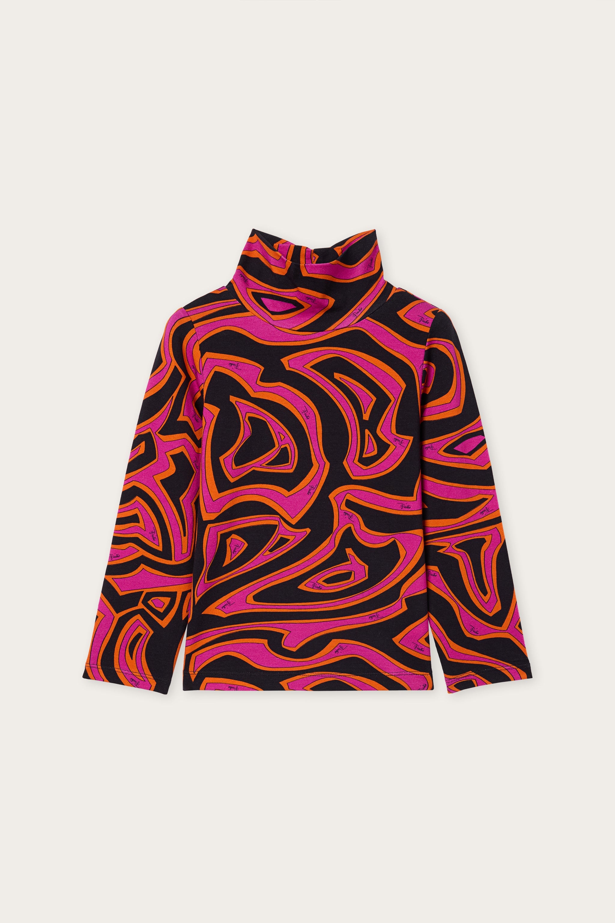 Emilio Pucci Labirinto pull enfant noir/fuchsia 10Y