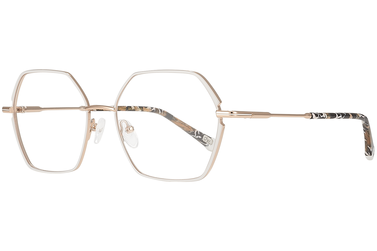 Clémence & Margaux La Mystérieuse lunettes de vue hexagonale doré bleu