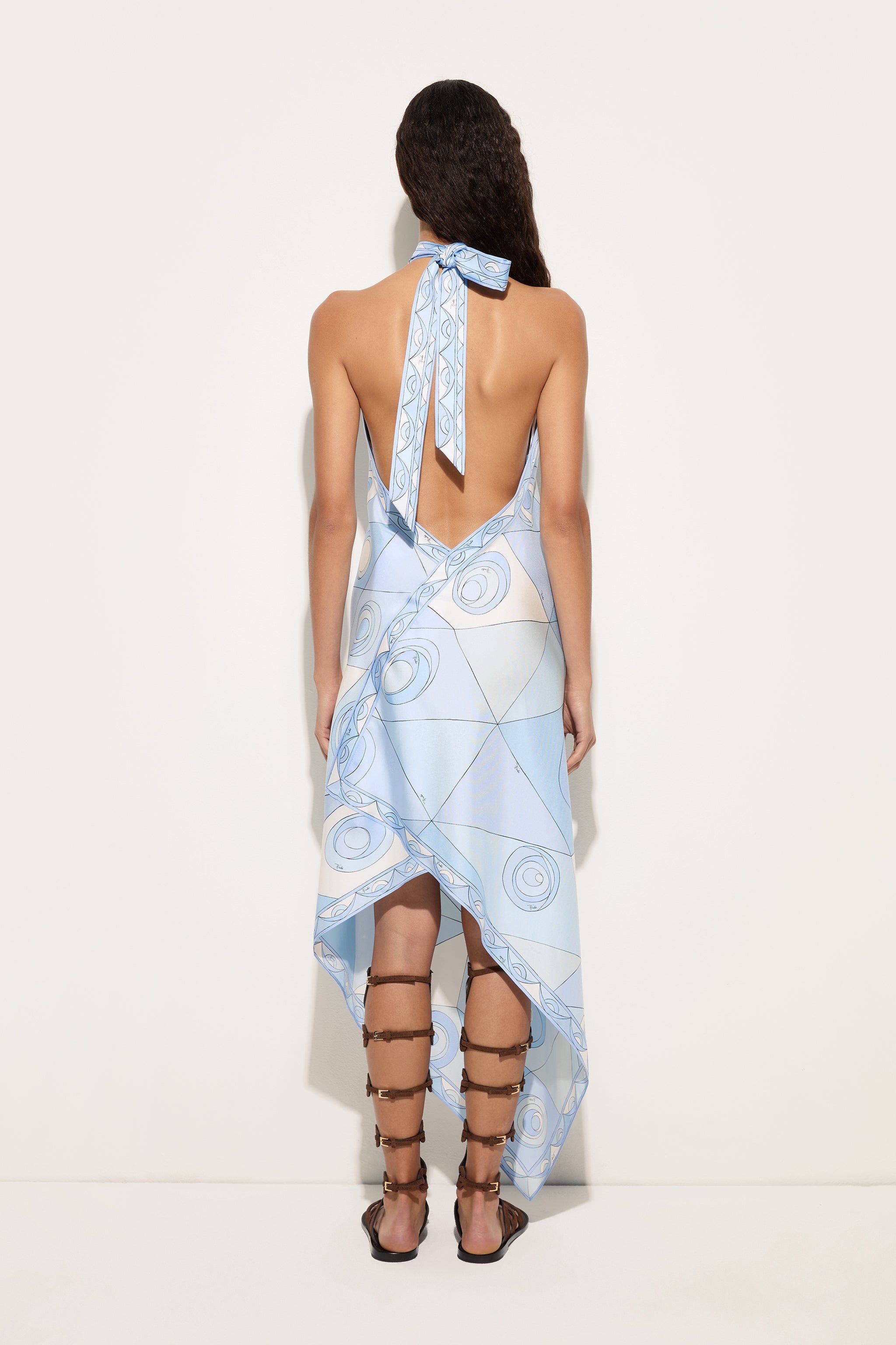 Emilio Pucci DRESSES robe soie bleu clair 38 Occhi
