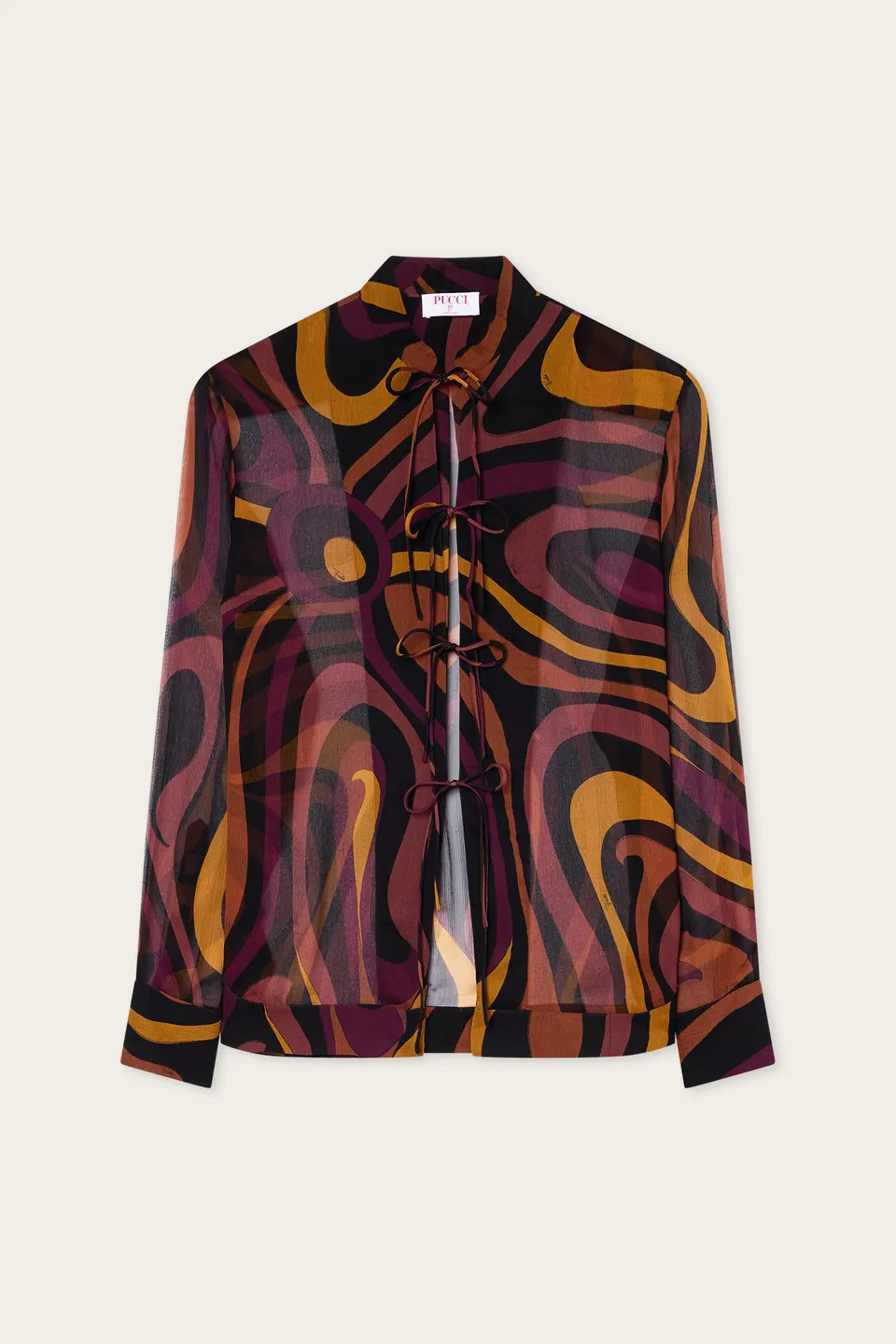 Emilio Pucci Camicia Marmo chemise bordeaux 38