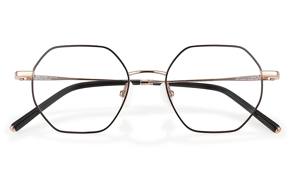 Clémence & Margaux La Small lunettes de vue Doré hexagonale