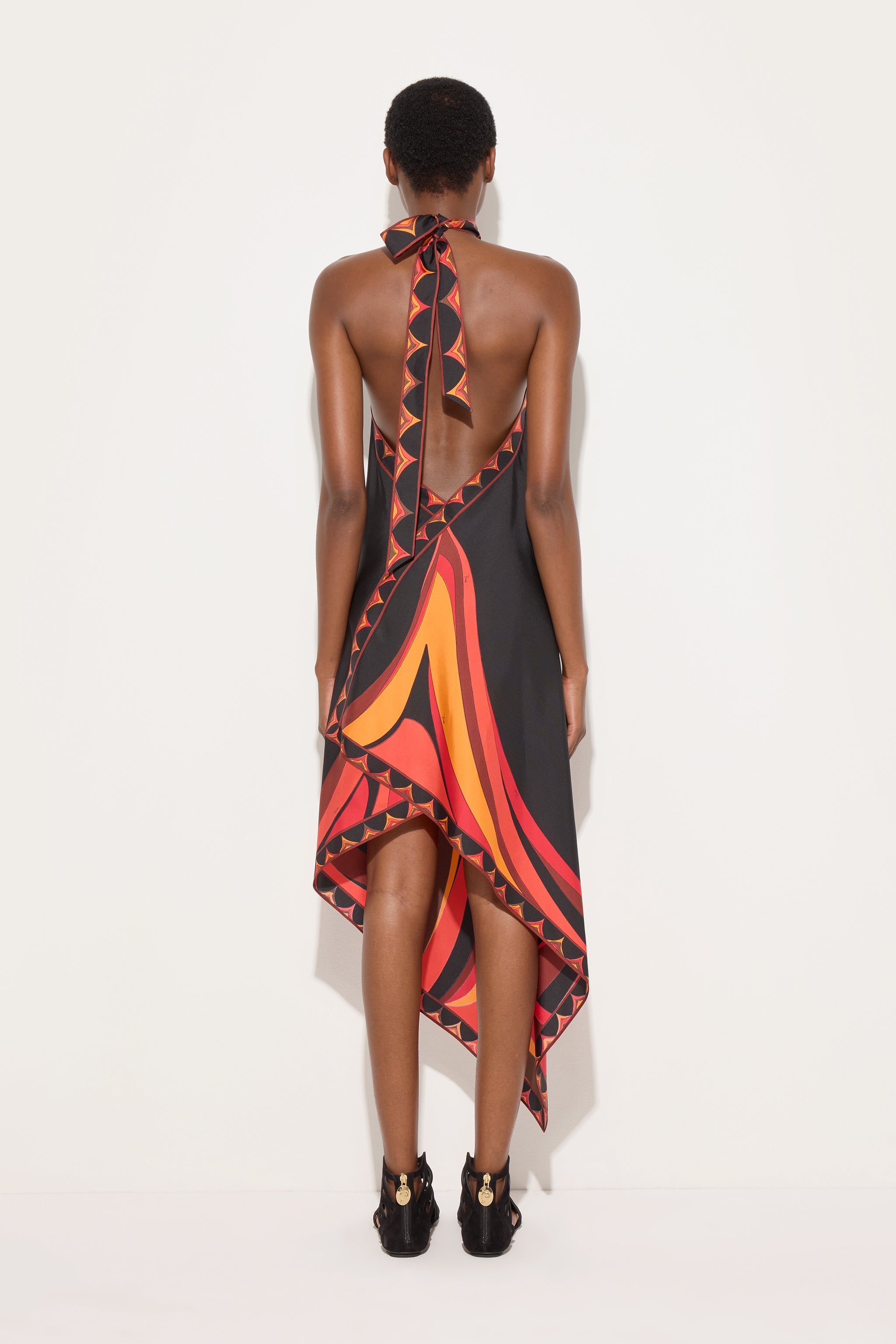 Emilio Pucci Fari 6HRH076H822073 robe soie orange