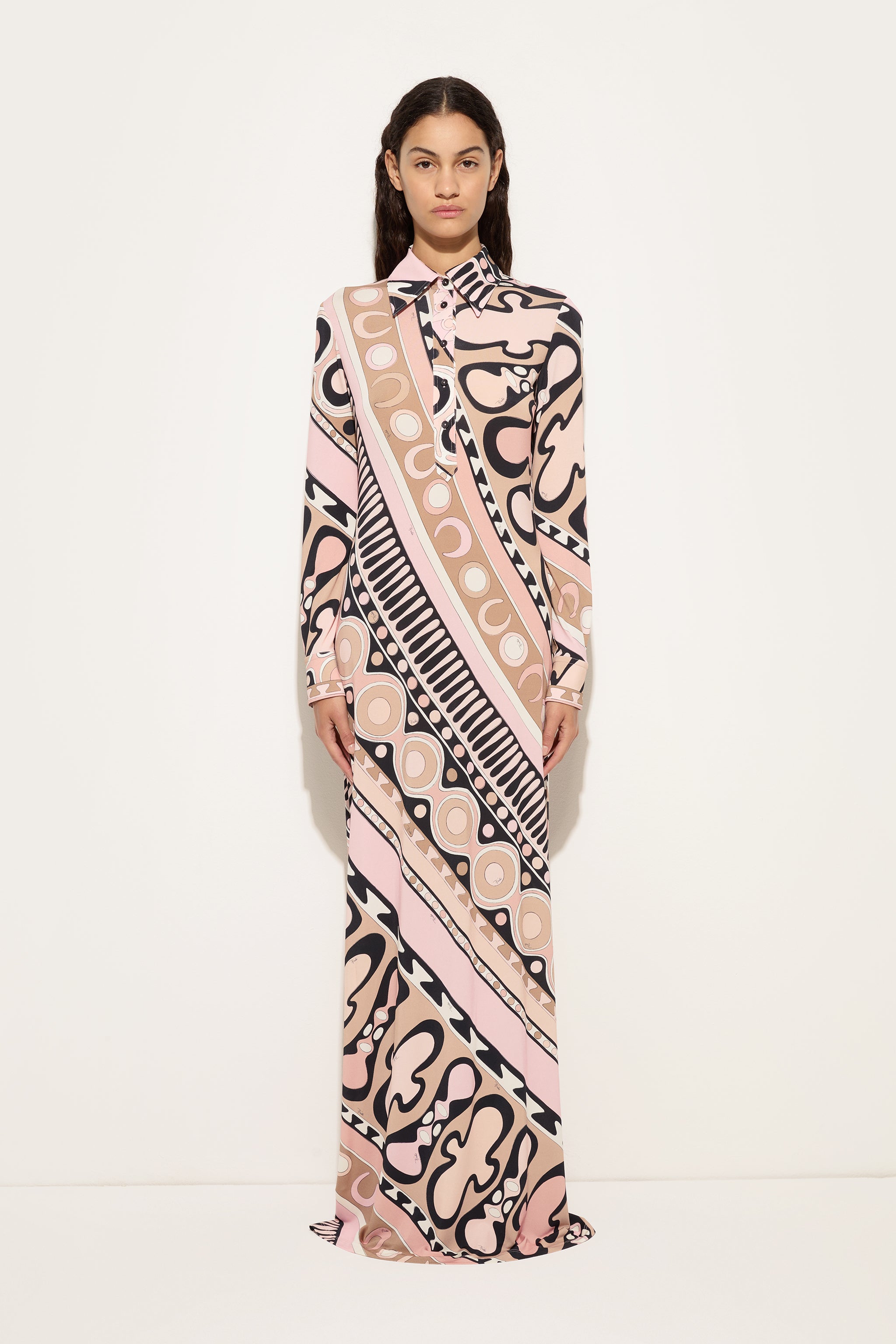 Emilio Pucci Soleil robe chemisier nude viscose