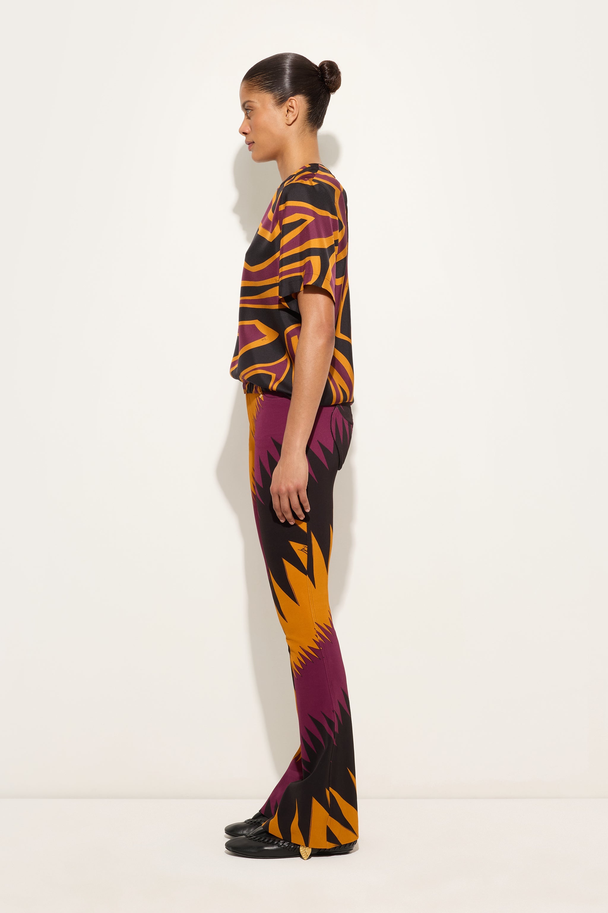 Emilio Pucci Labirinto top soie bordeaux 38