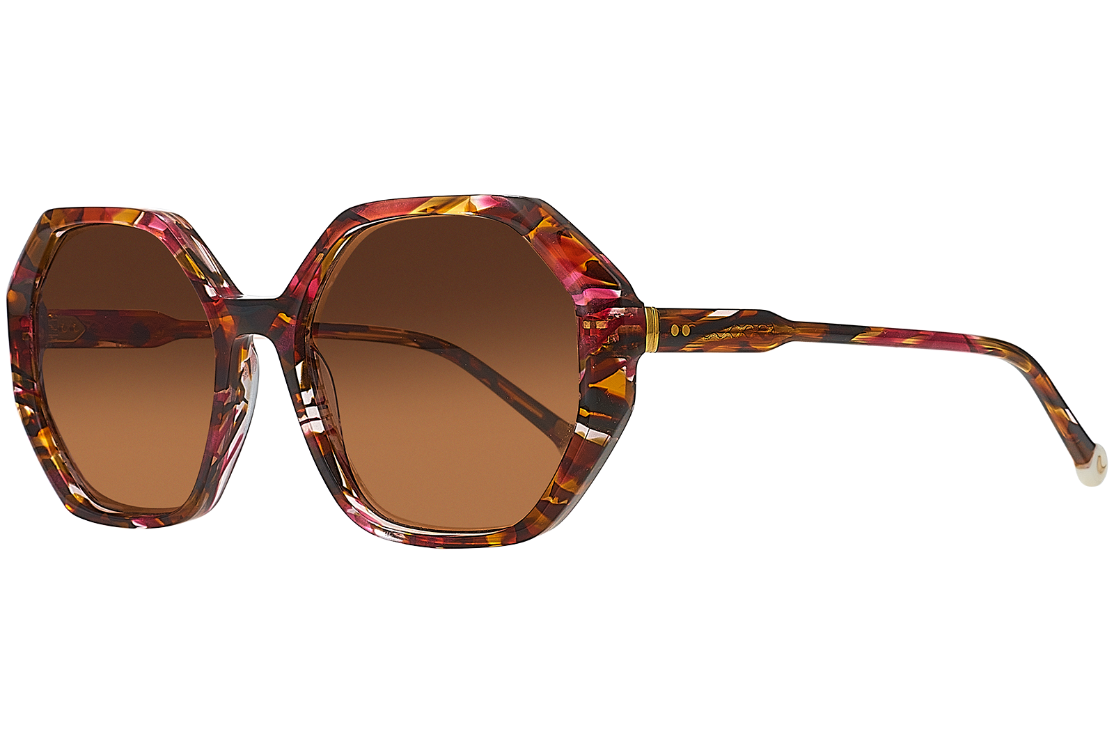 Clémence & Margaux La Funny-Girl lunettes de soleil Nude & Bleu polarisé