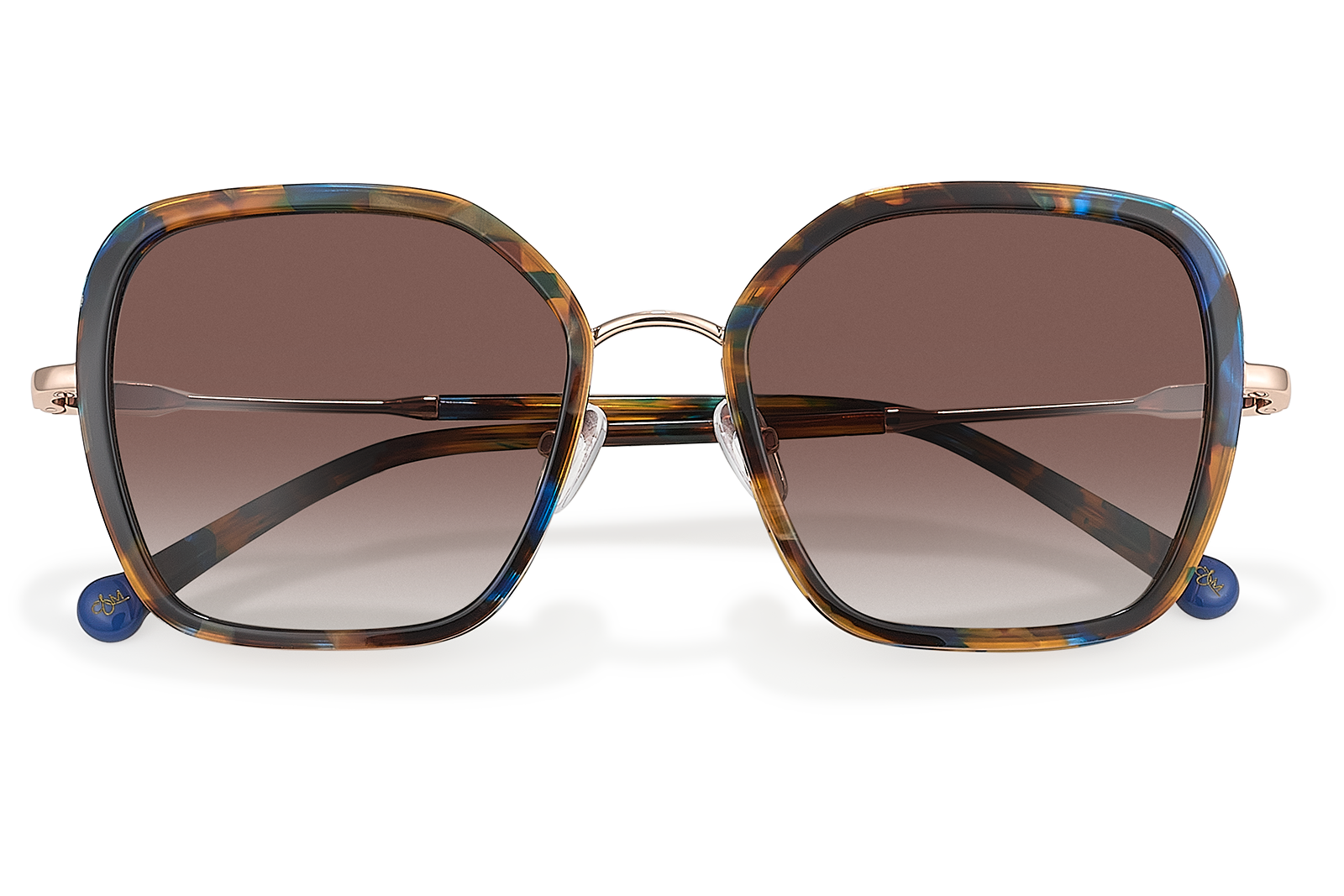Clémence & Margaux La Jolie Dame lunettes de soleil moucheté bleu brun
