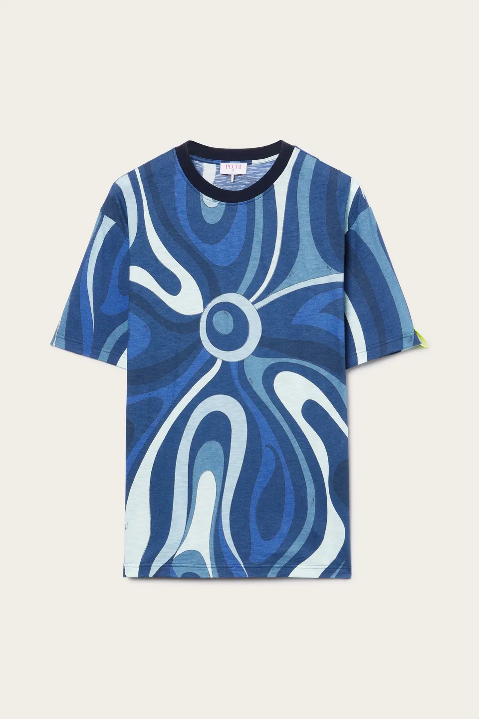 Emilio Pucci Man 5HTP95 t-shirt indigo coupe ample