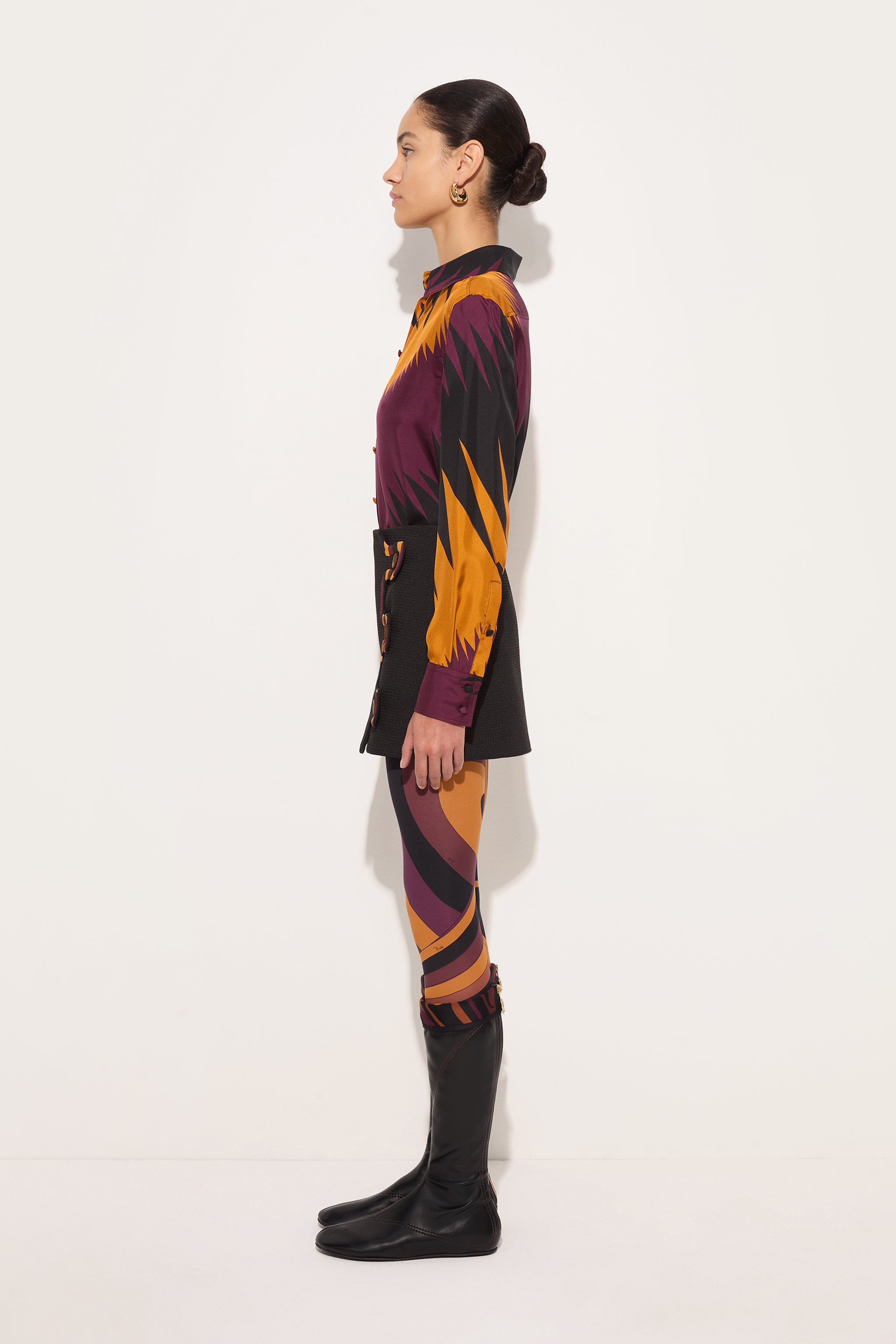 Emilio Pucci Tecno Poudre jupe noire 38 polyester