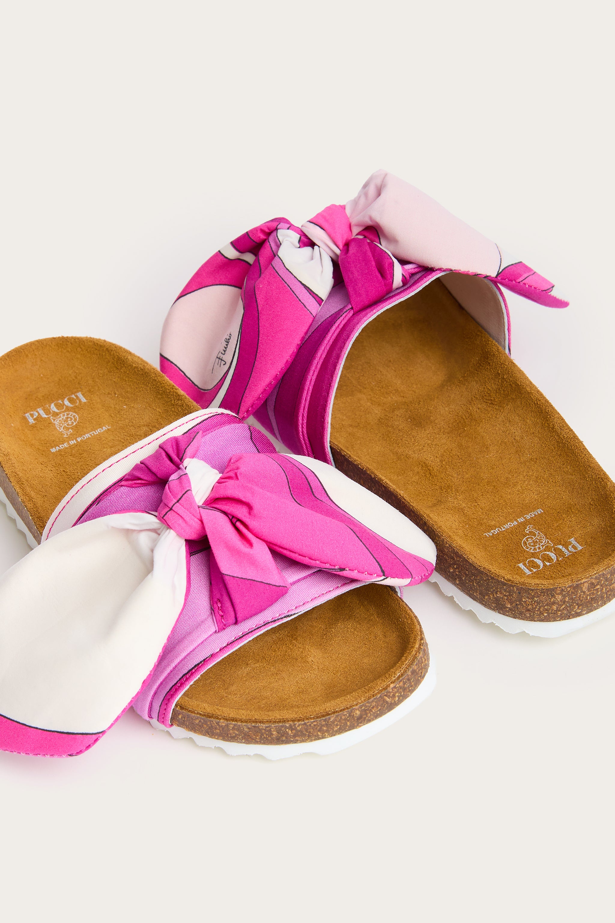 Emilio Pucci Shoes Sandales Onde coton viola/blanc 28