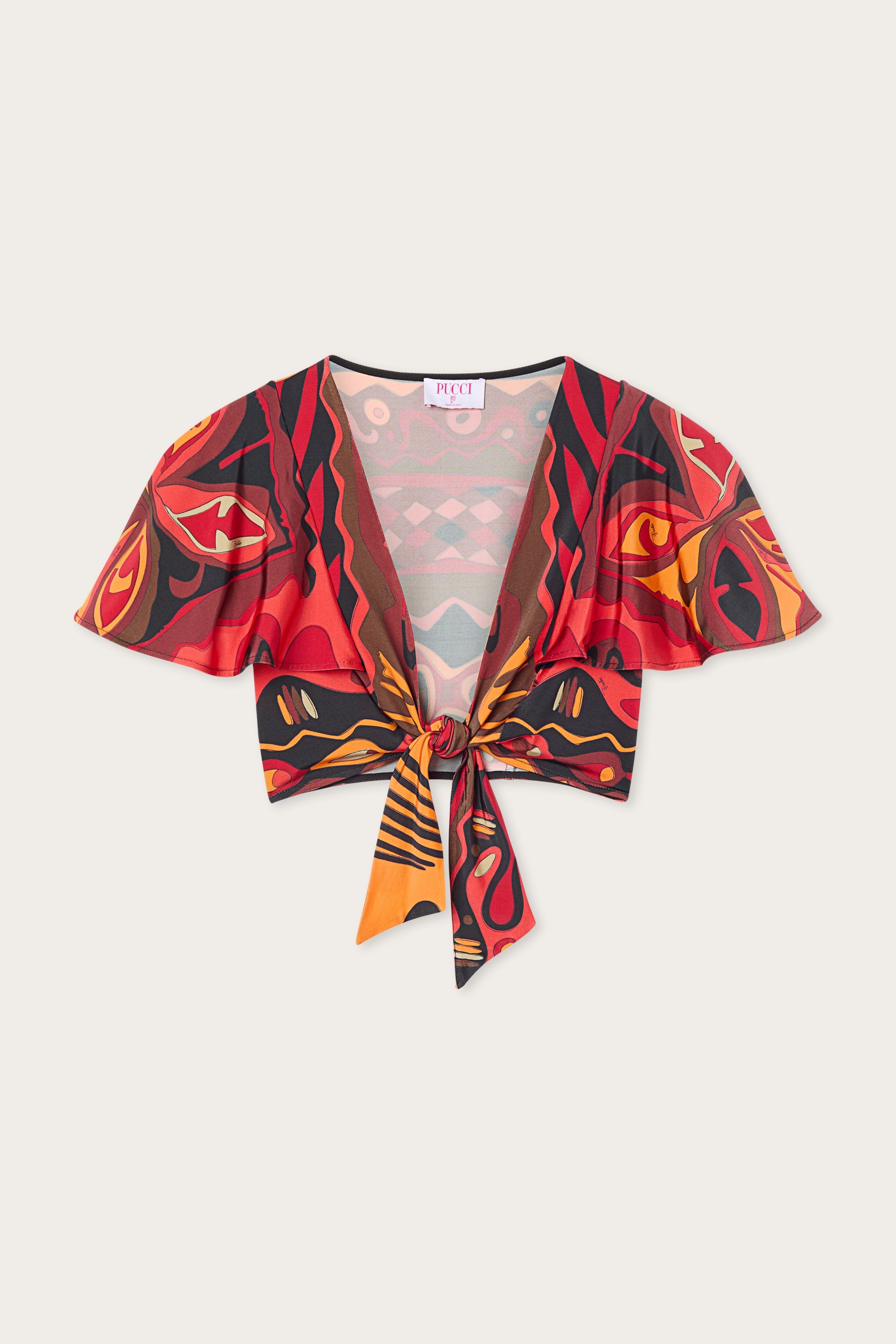 Emilio Pucci Angoli 6HJM266H787057 top orange noir