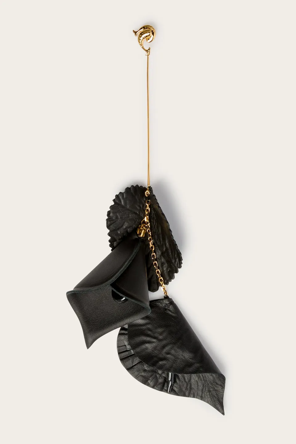 Emilio Pucci Fiori mono boucle pendante doré noir laiton