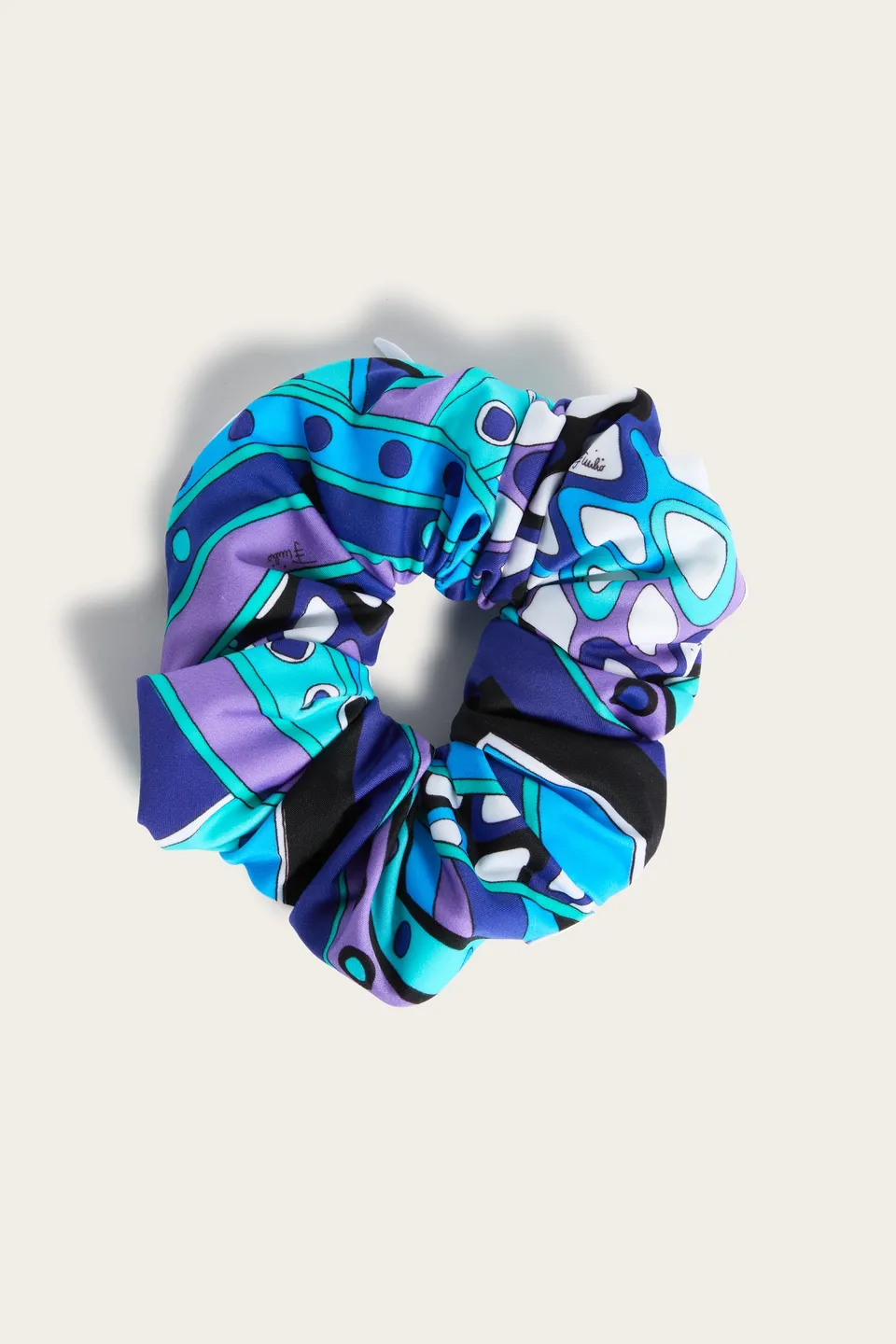 Emilio Pucci Vivara chouchou cheveux turquoise lycra