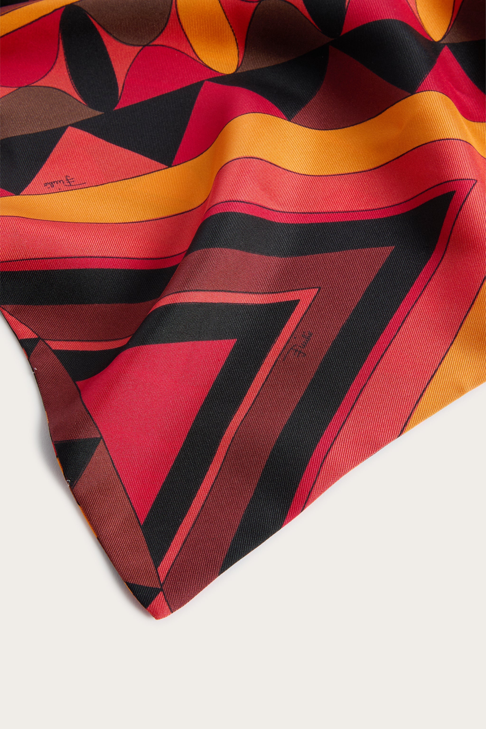 Emilio Pucci Bandana soie Manuba orange/noir OS