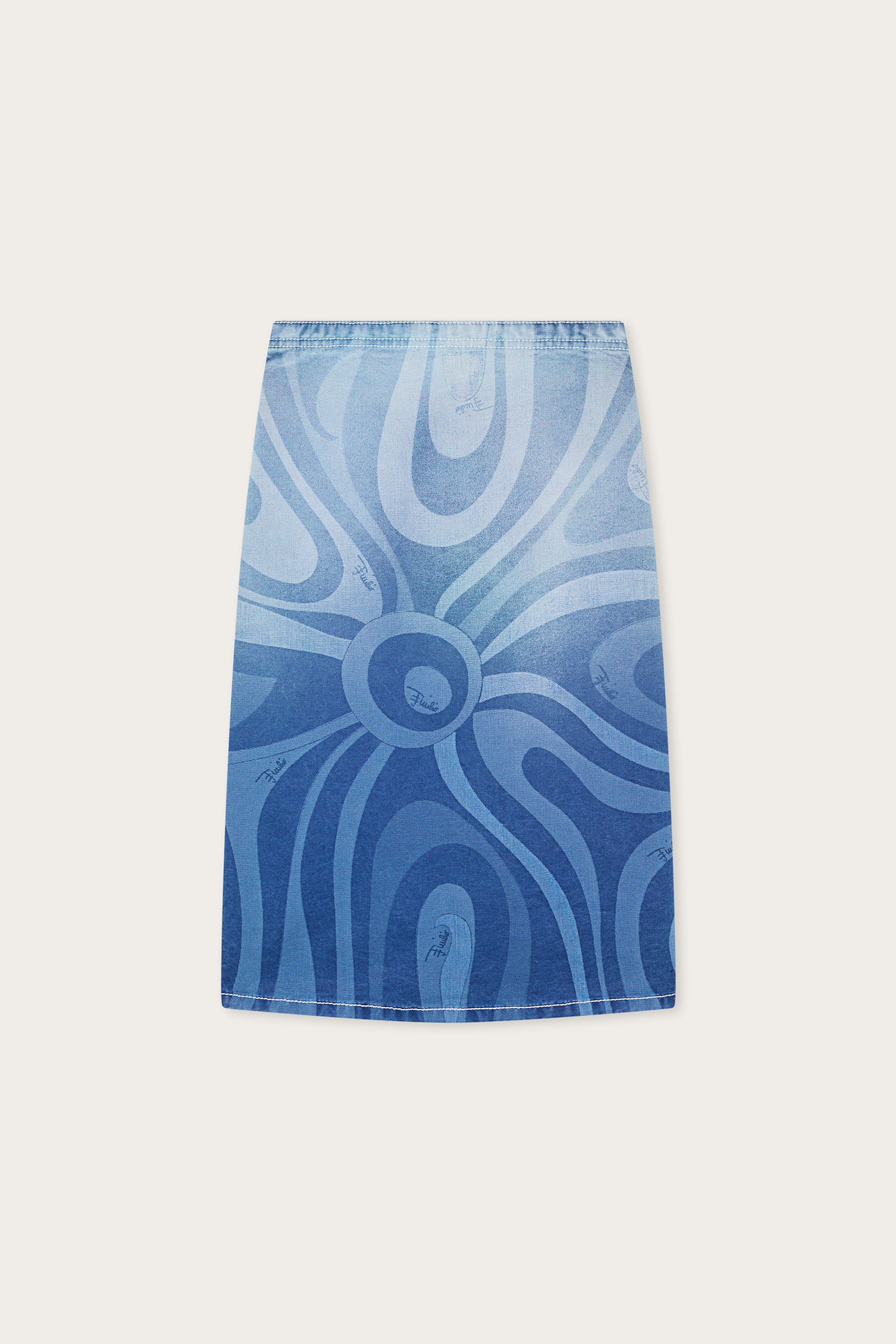 Emilio Pucci robe courte denim Marmo bleu coton