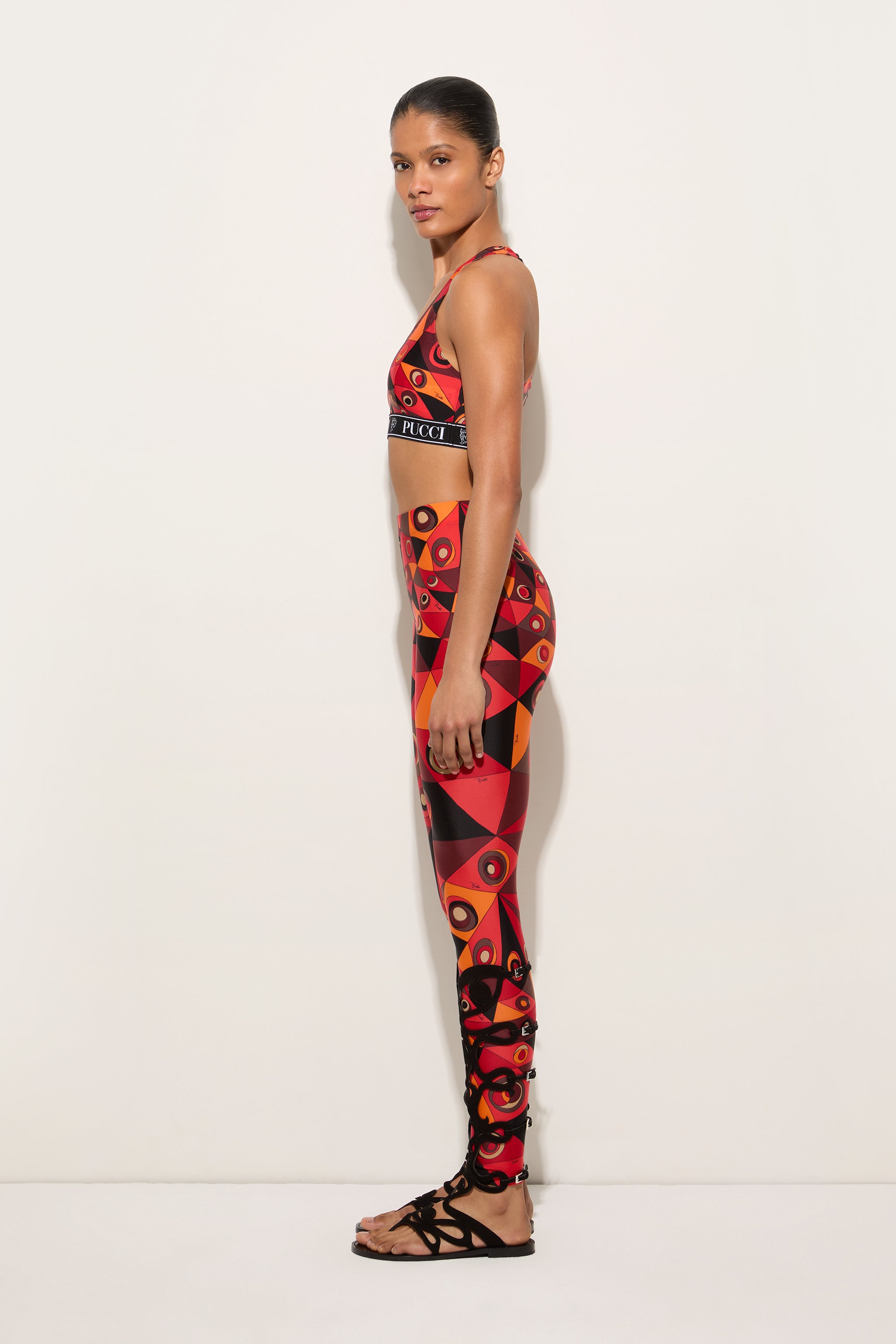 Emilio Pucci Occhi 6HTP576H865 top sport lycra orange noir