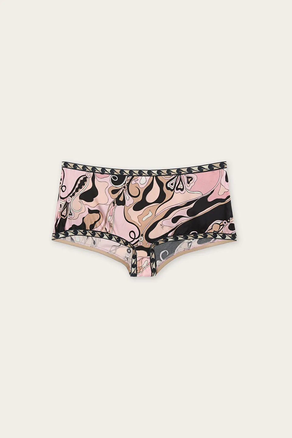 Emilio Pucci short Orchidee satin soie nude XS
