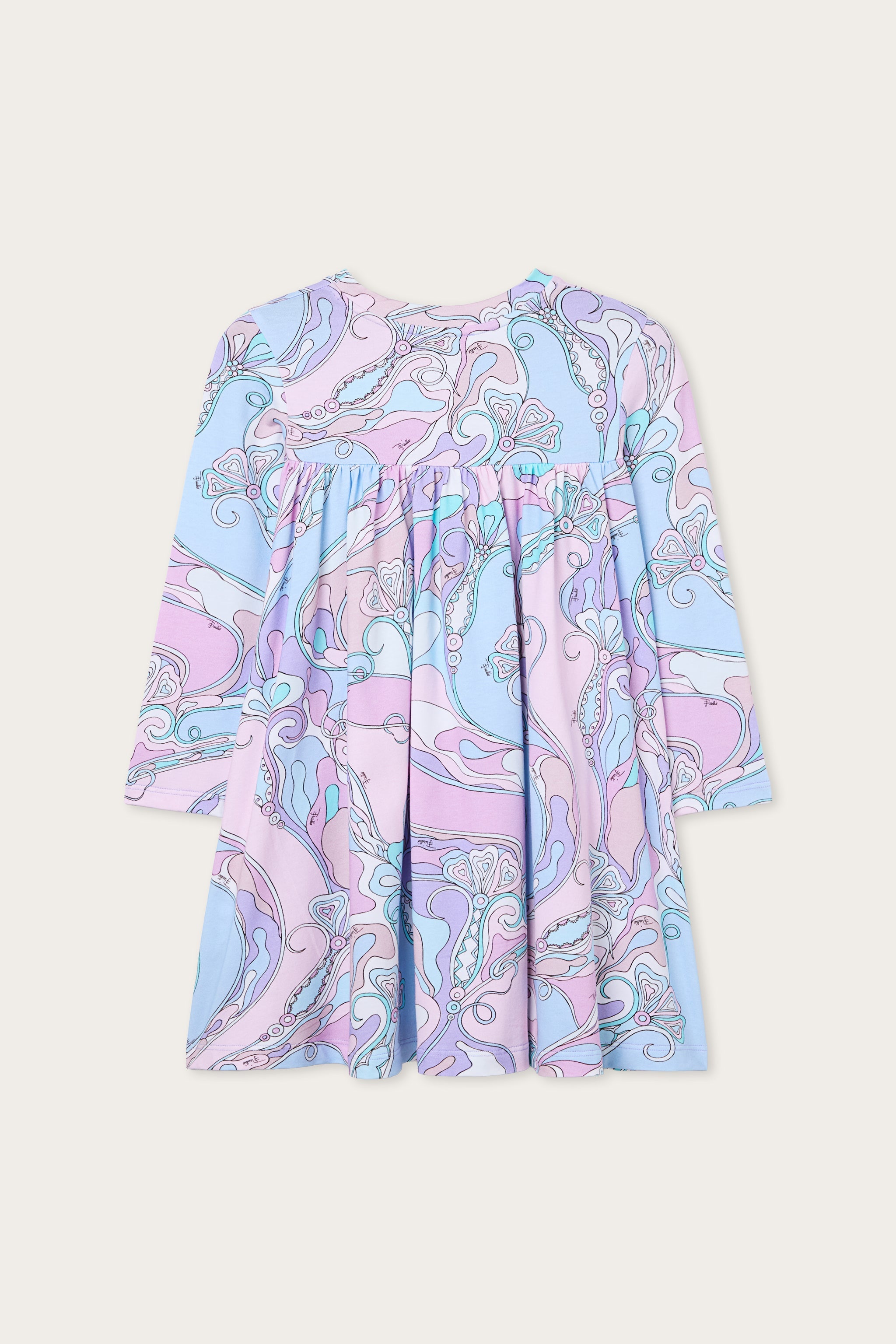 Emilio Pucci Orchidee robe fille coton rose bleu