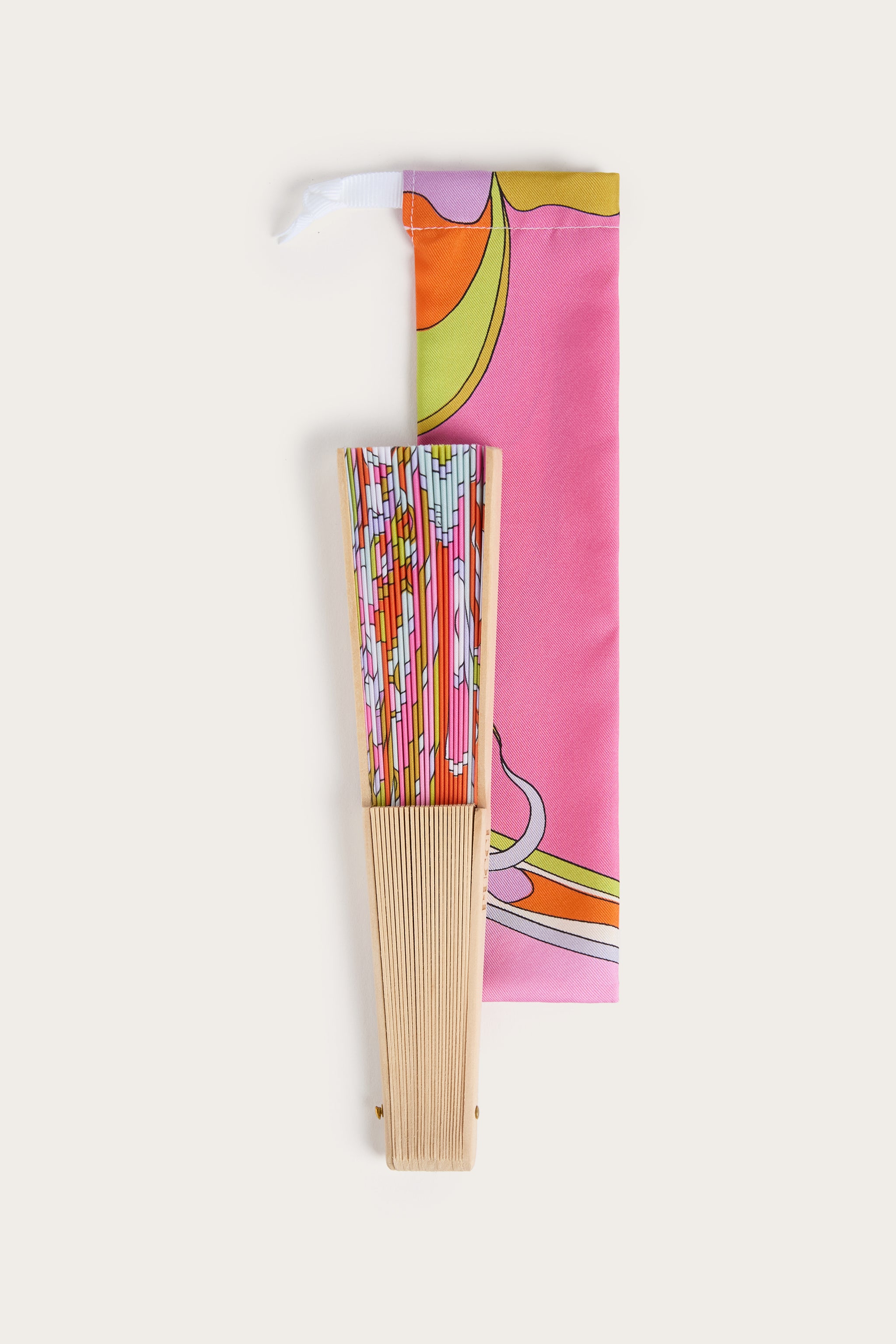 Emilio Pucci éventail pliable Vivara multicolore hêtre