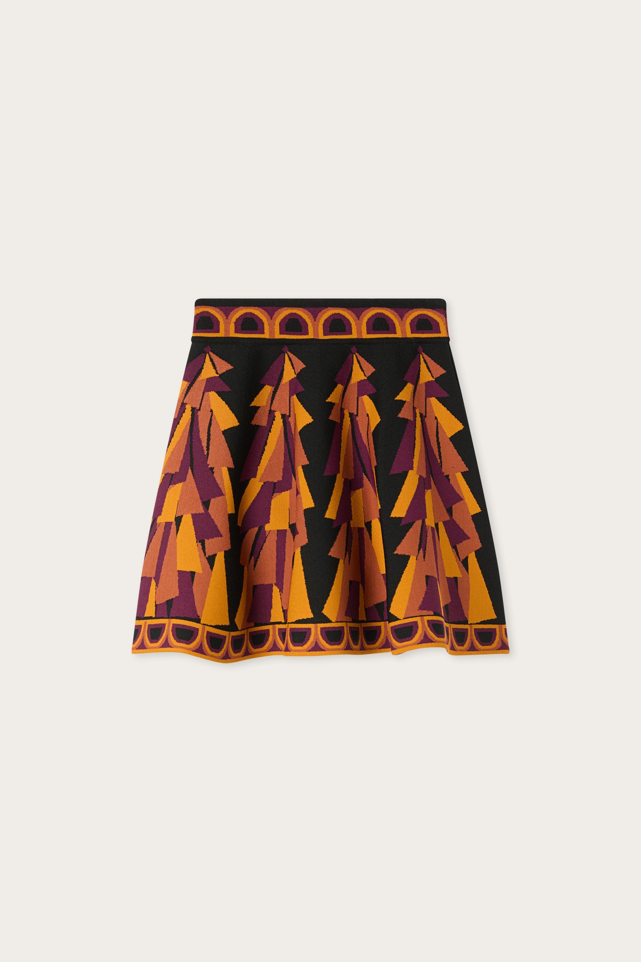 Emilio Pucci Baiadera jupe évasée bordeaux gold