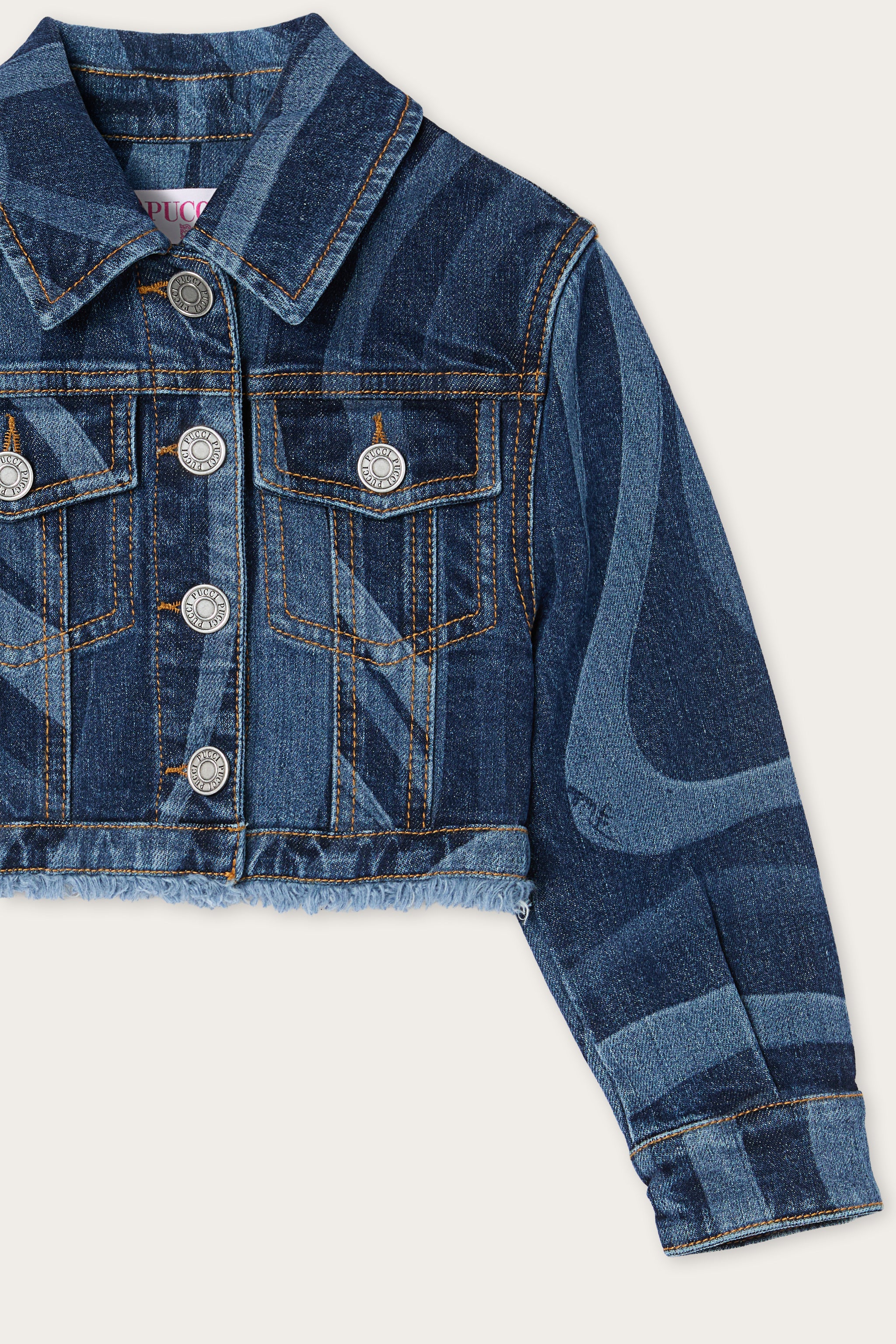 Emilio Pucci Jackets & Coats ZY2A37ZL384620 veste jean bleue marbre