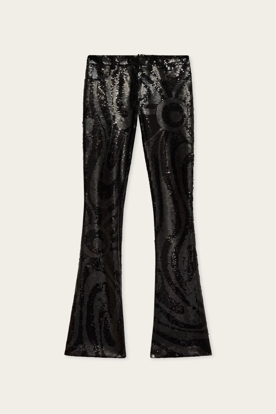 Emilio Pucci Bootcut Marmo pantalon noir brodé