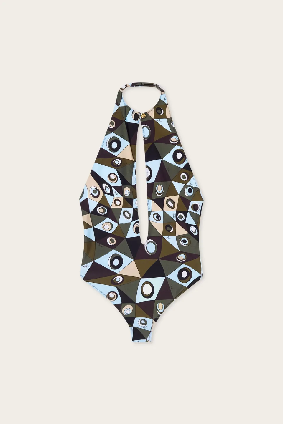 Emilio Pucci Occhi maillot 1 piece kaki bleu