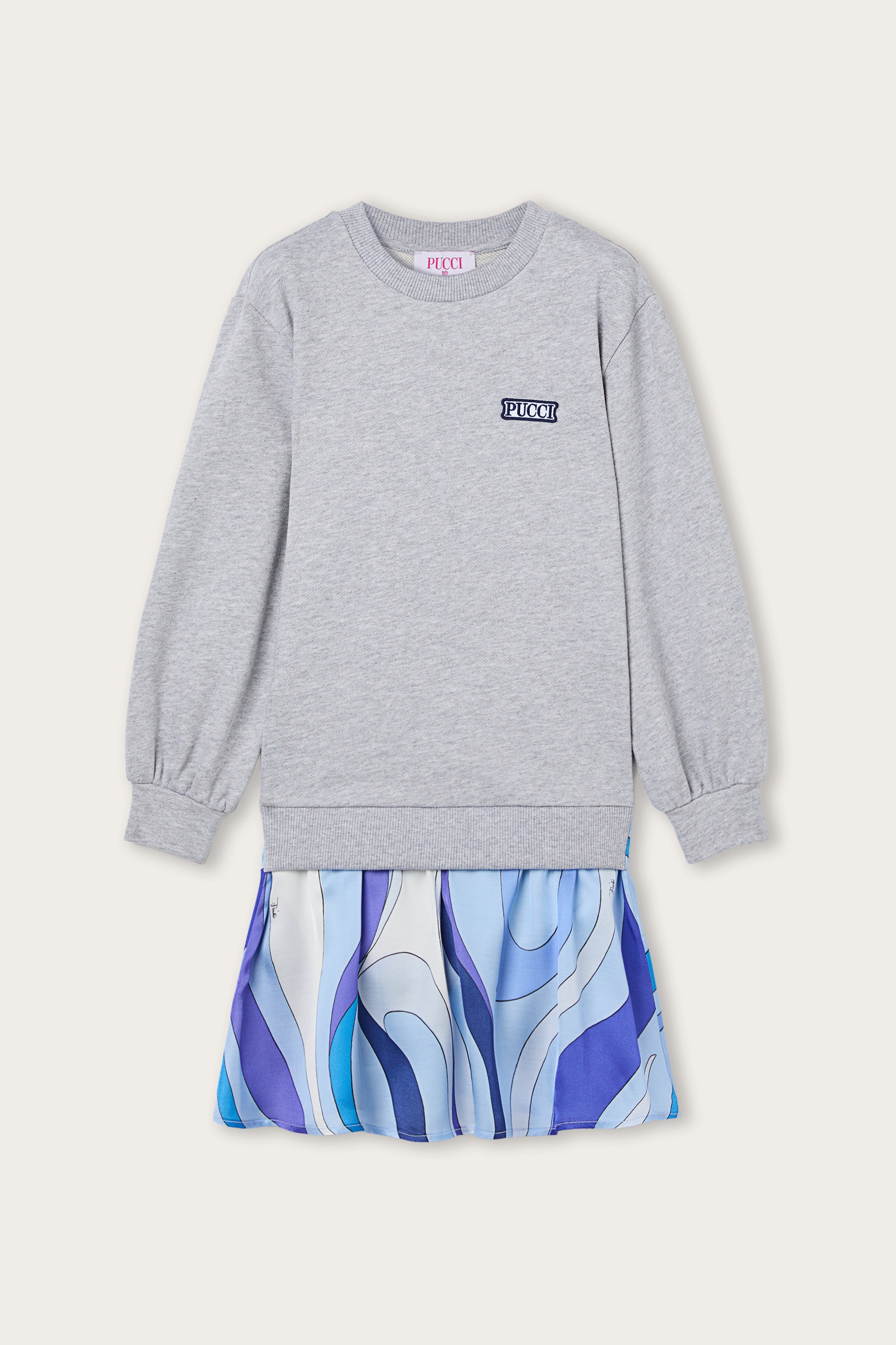 Emilio Pucci Dresses robe sweat grigio jersey bio