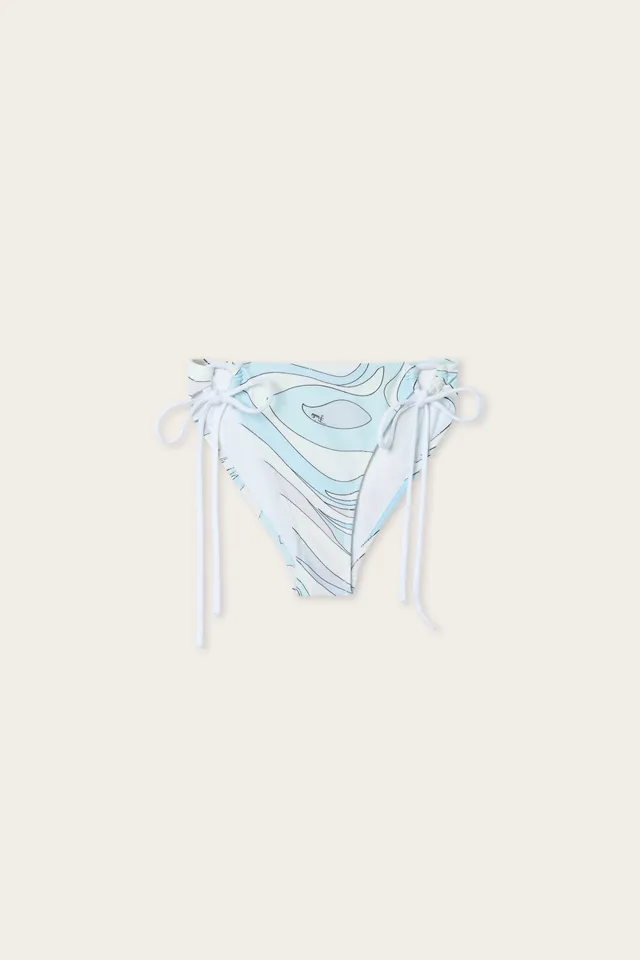 Emilio Pucci Bikini slip Marmo bleu clair lycra femme