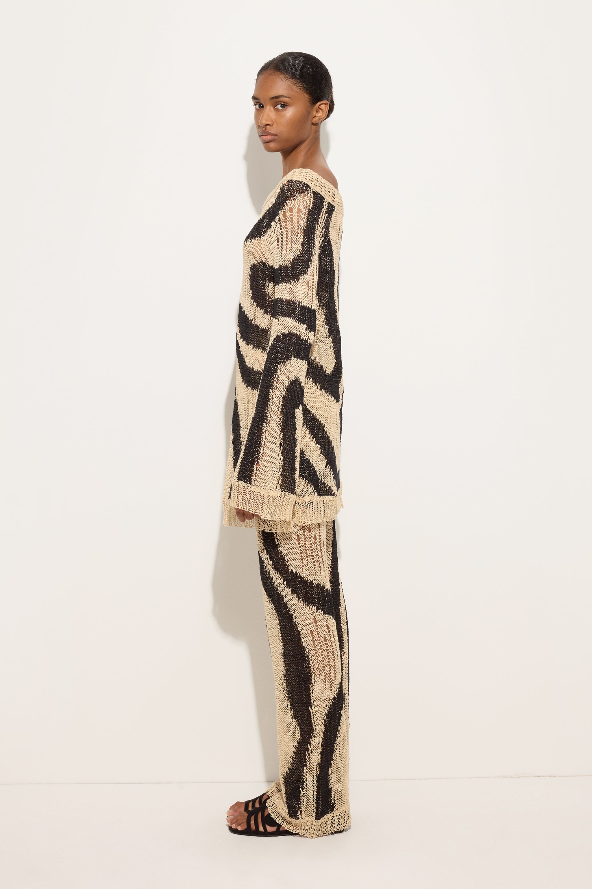 Emilio Pucci Dresses robe en lin marbre corda nero XS