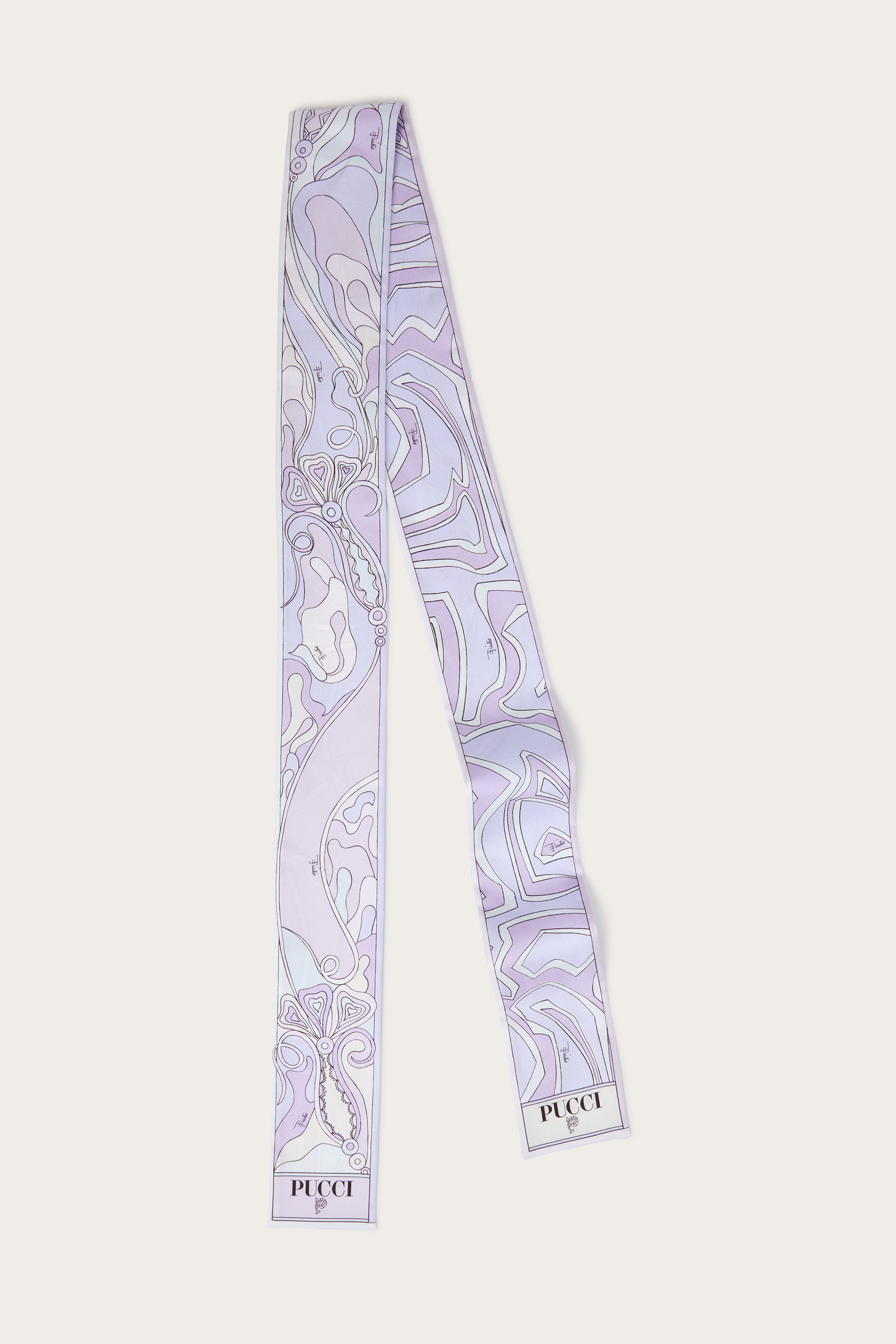 Emilio Pucci Labirinto Foulard Soie Lavande 8x160