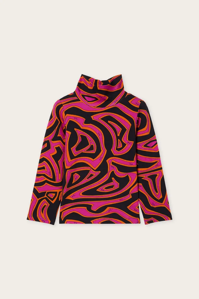 Emilio Pucci Labirinto pull enfant noir/fuchsia 10Y