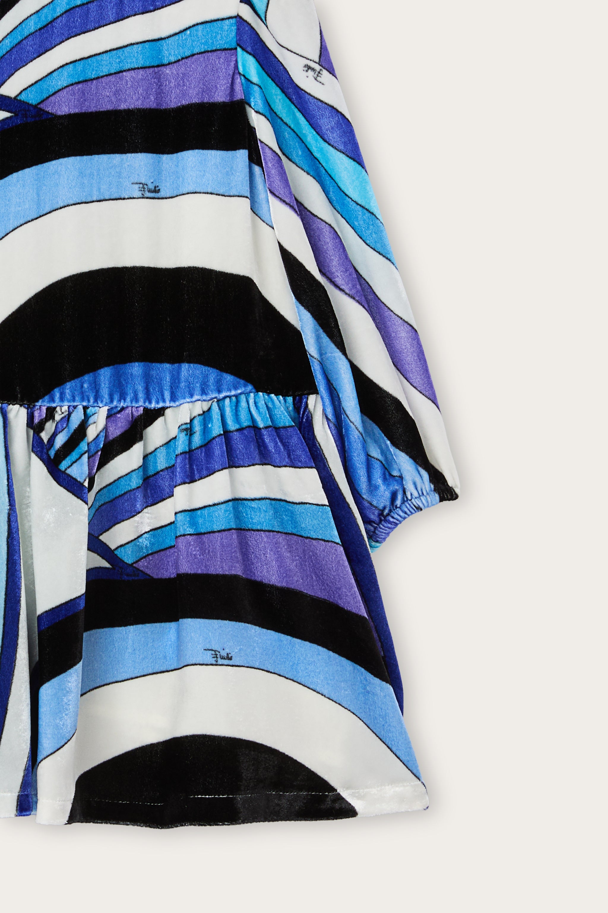 Emilio Pucci 0-24 Months robe ivoire velours imprimé Iride