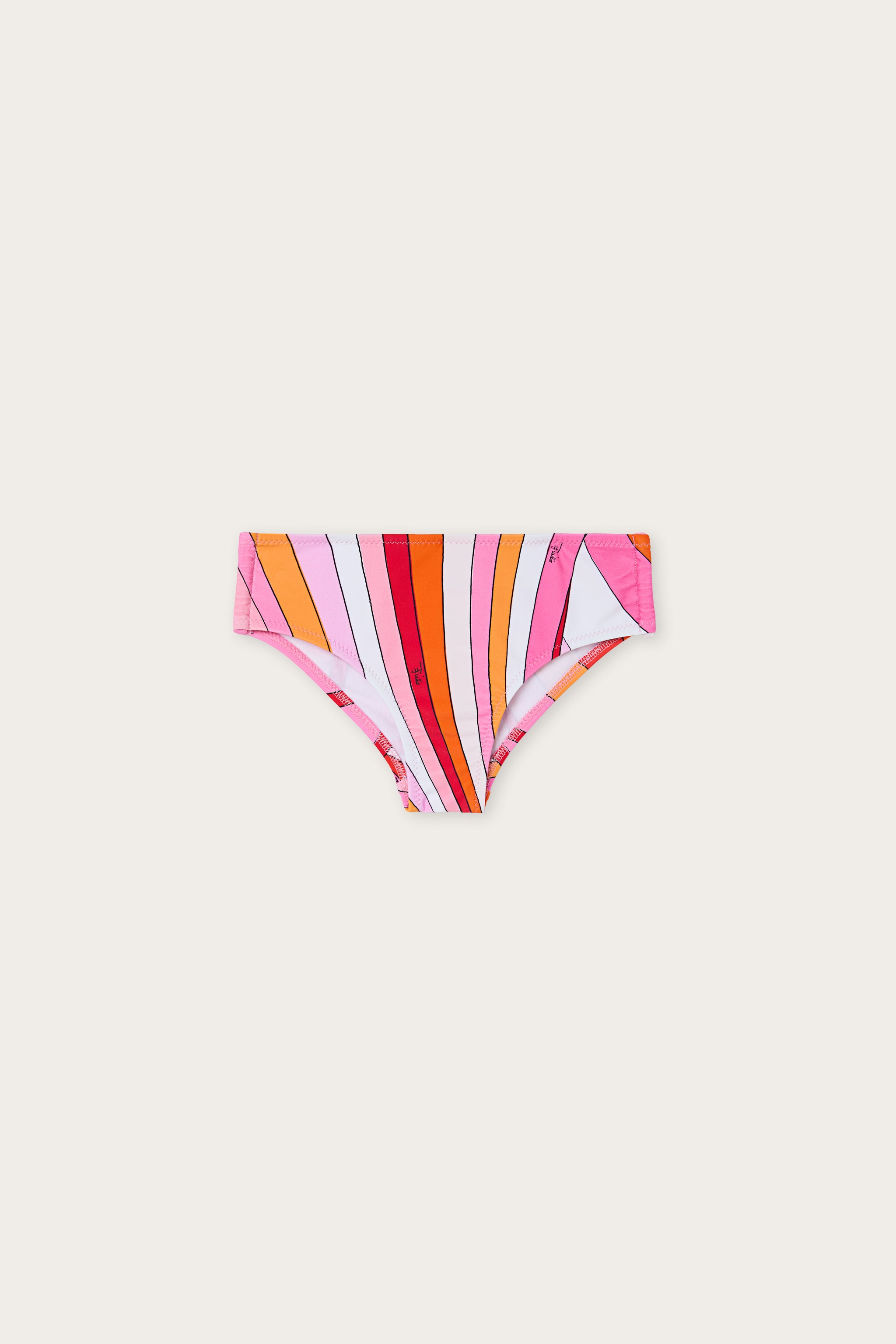 Emilio Pucci Iride bikini fille rose orange lycra