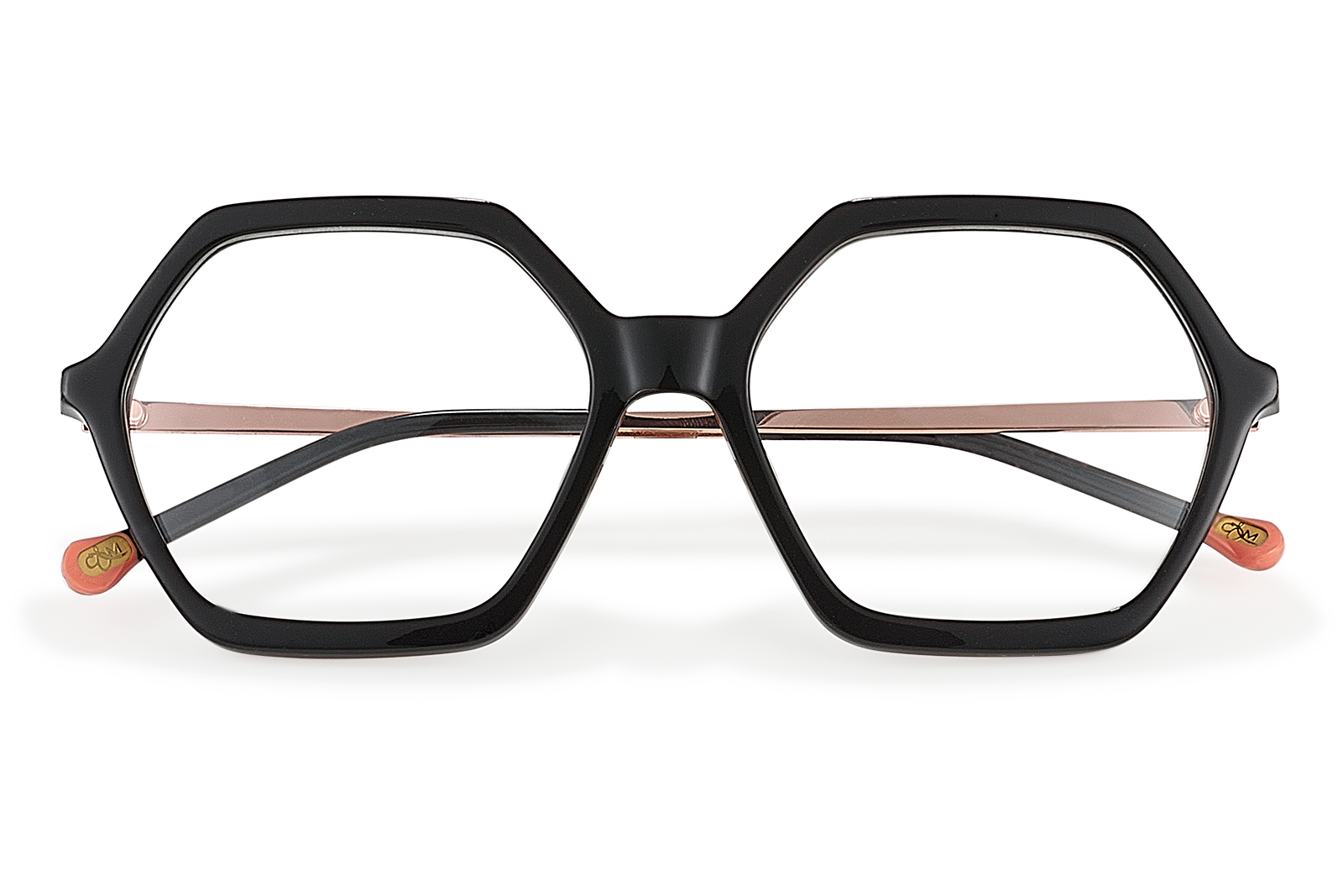 Clémence & Margaux L'Egyptienne lunettes de vue noir hexagonale