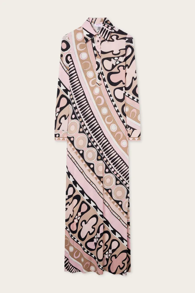 Emilio Pucci Soleil robe chemisier nude viscose