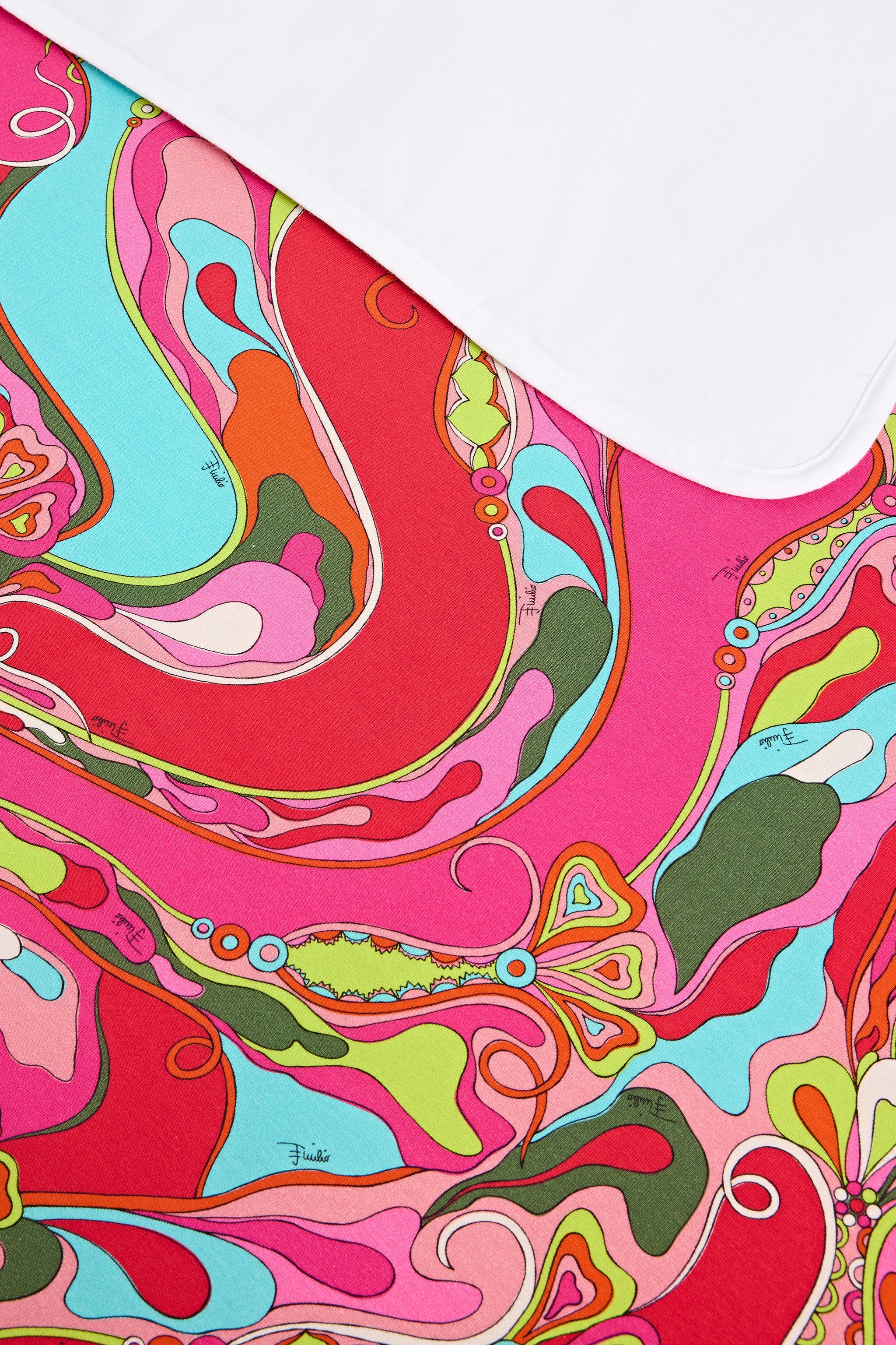 Emilio Pucci Orchidee couverture coton fuchsia OS