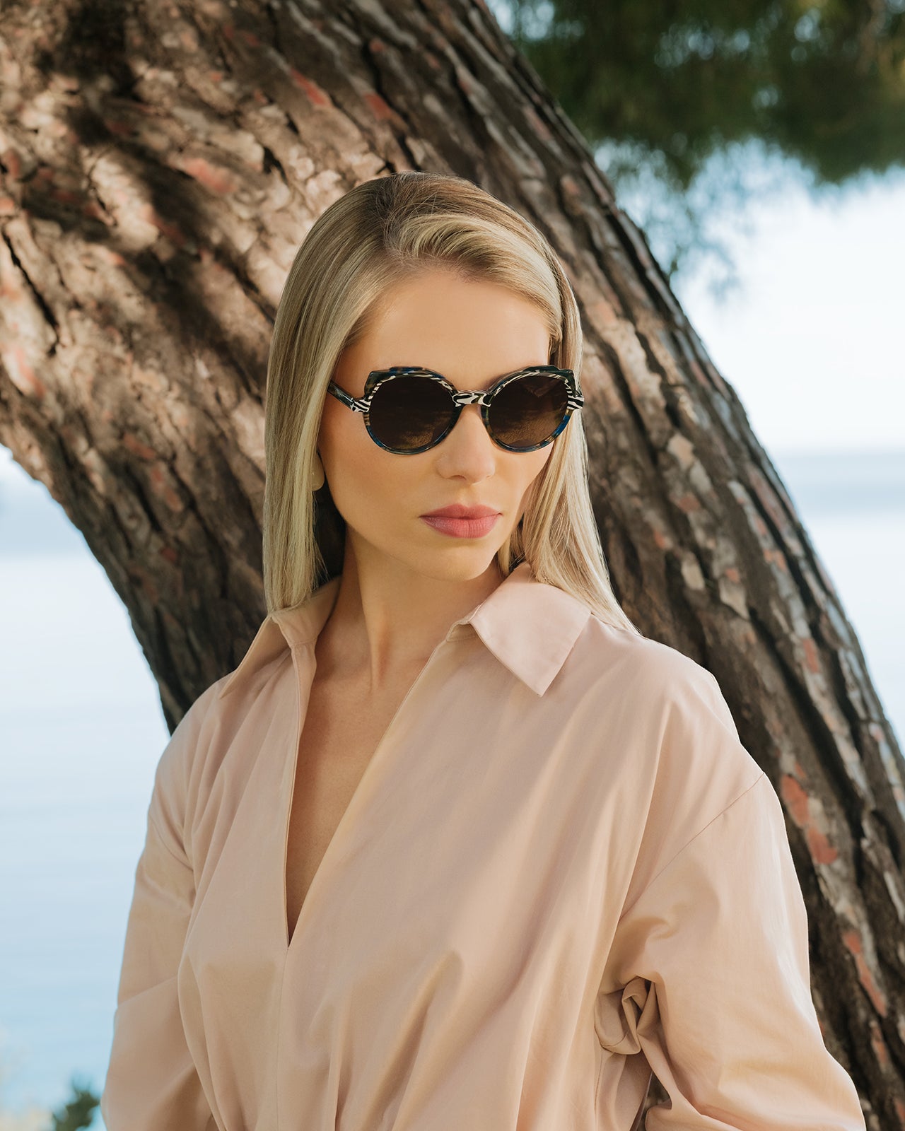 Clémence & Margaux La Céphalonie lunettes de soleil Noir Écaille cat eye