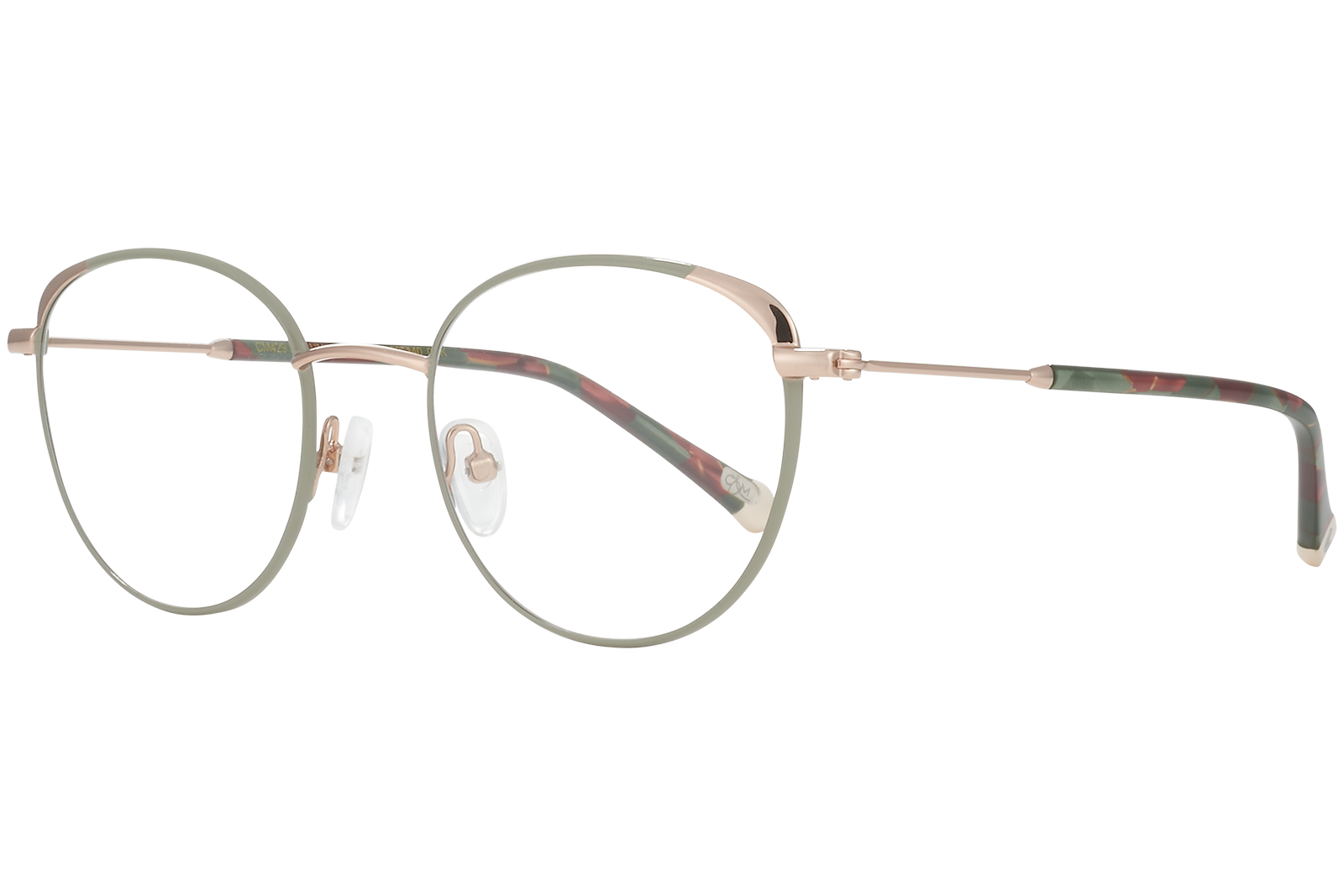 Clémence & Margaux Lumineuse lunettes de vue vert doré cat eye